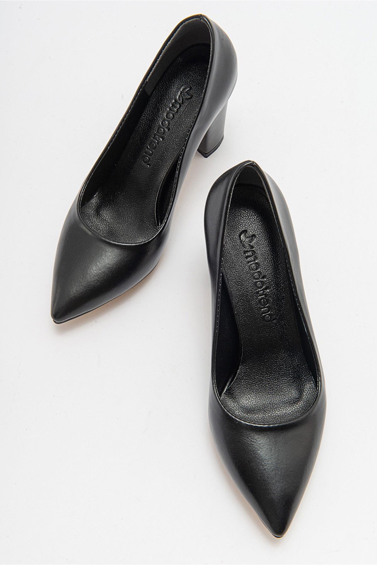 Kadın Ökçeli Stiletto SİYAH CİLT - Görsel 6