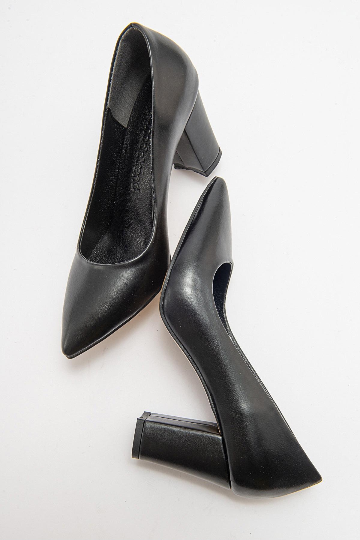 Kadın Ökçeli Stiletto SİYAH CİLT - Görsel 7