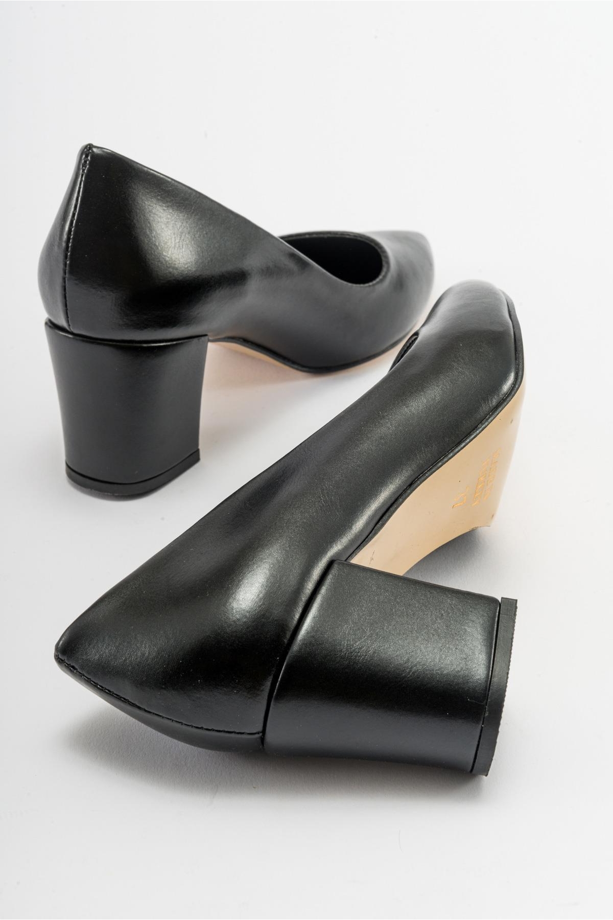Kadın Topuklu Ayakkabı SİYAH CİLT - Görsel 5