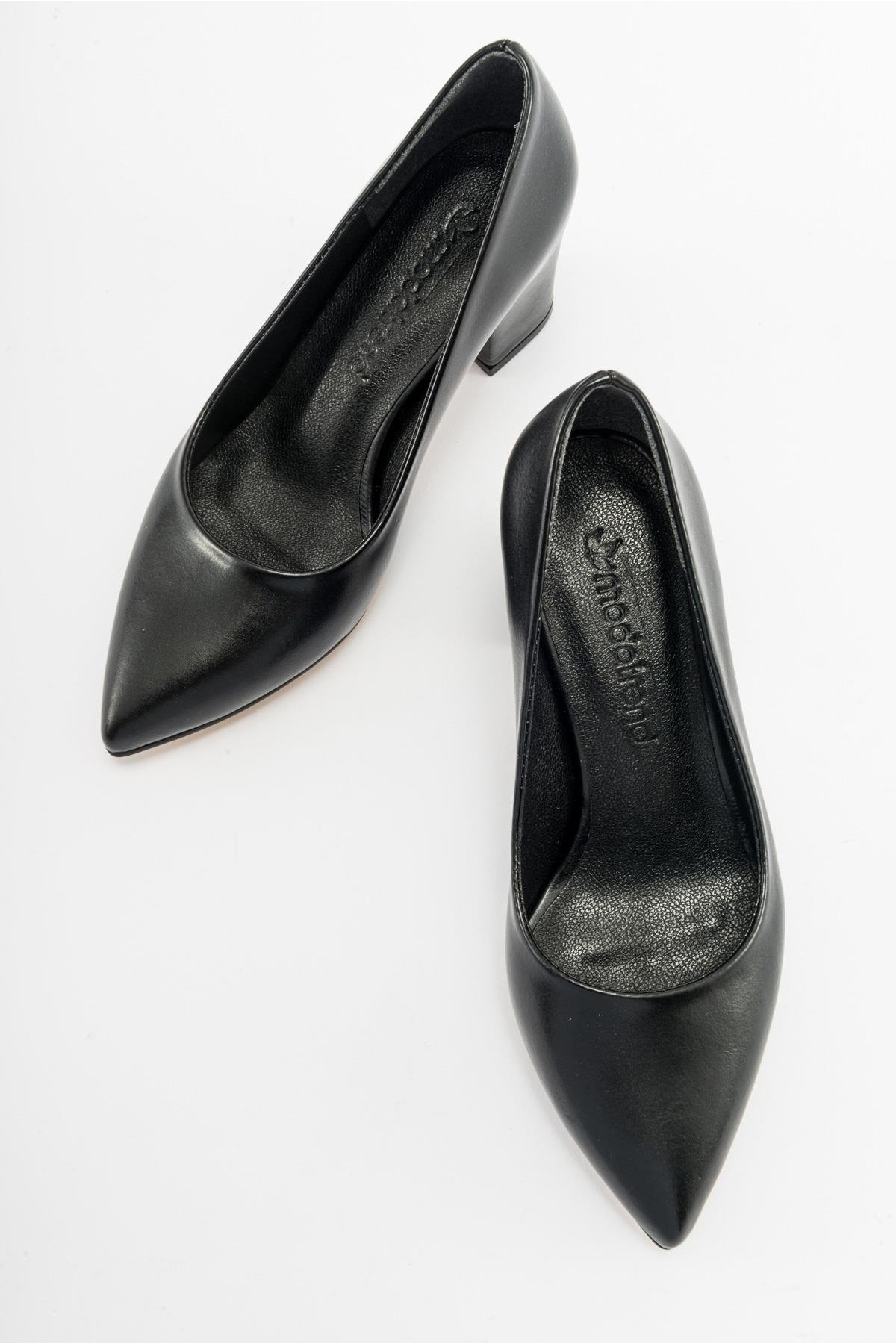Kadın Topuklu Ayakkabı SİYAH CİLT - Görsel 6