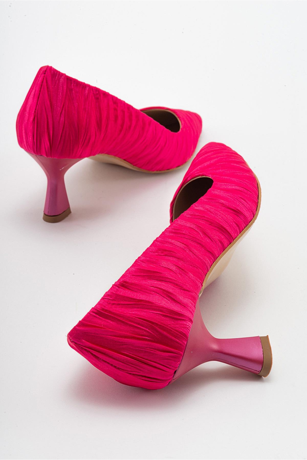 Kadın Stiletto Ayakkabı FUJE SATEN - Görsel 5