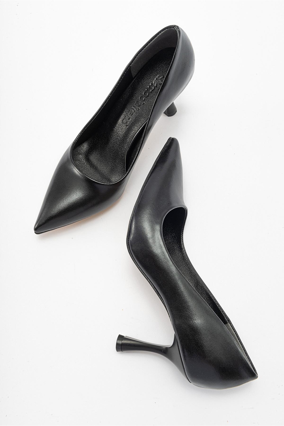 Kadın Stiletto Ayakkabı SİYAH CİLT - Görsel 7