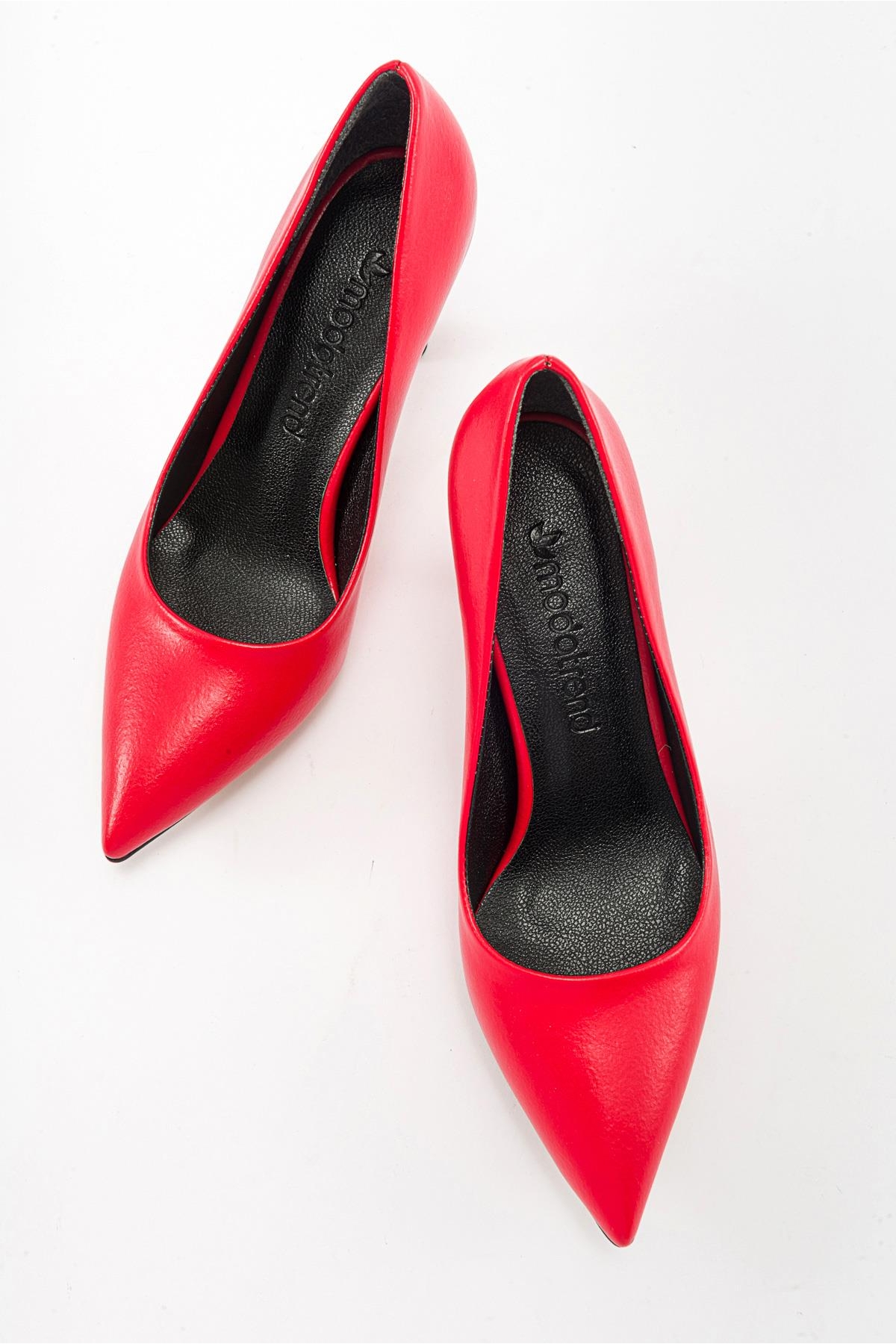 Kadın Stiletto Ayakkabı KIRMIZI CİLT - Görsel 6