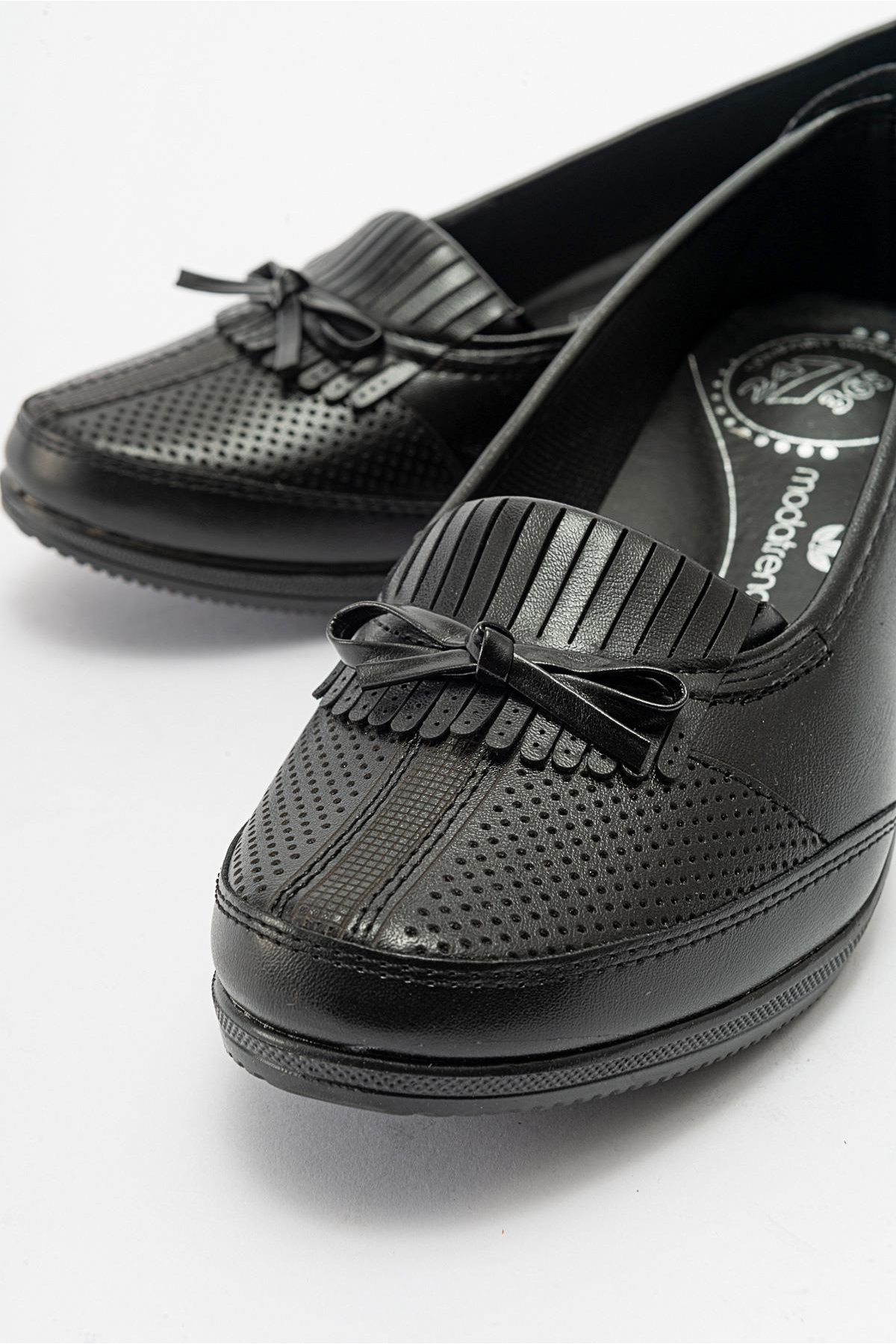 Günlük Kadın Ayakkabı SİYAH CİLT SİYAH - Görsel 4