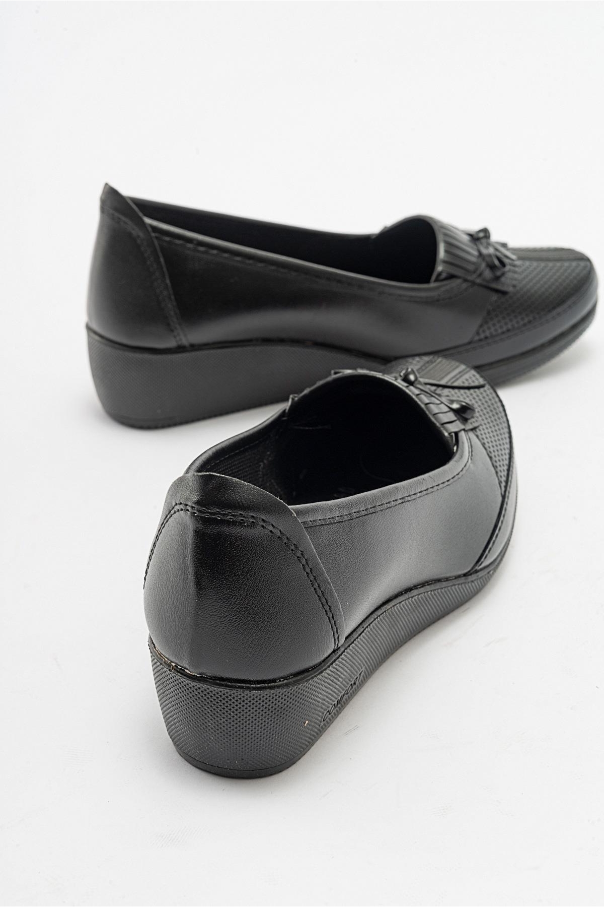 Günlük Kadın Ayakkabı SİYAH CİLT SİYAH - Görsel 5