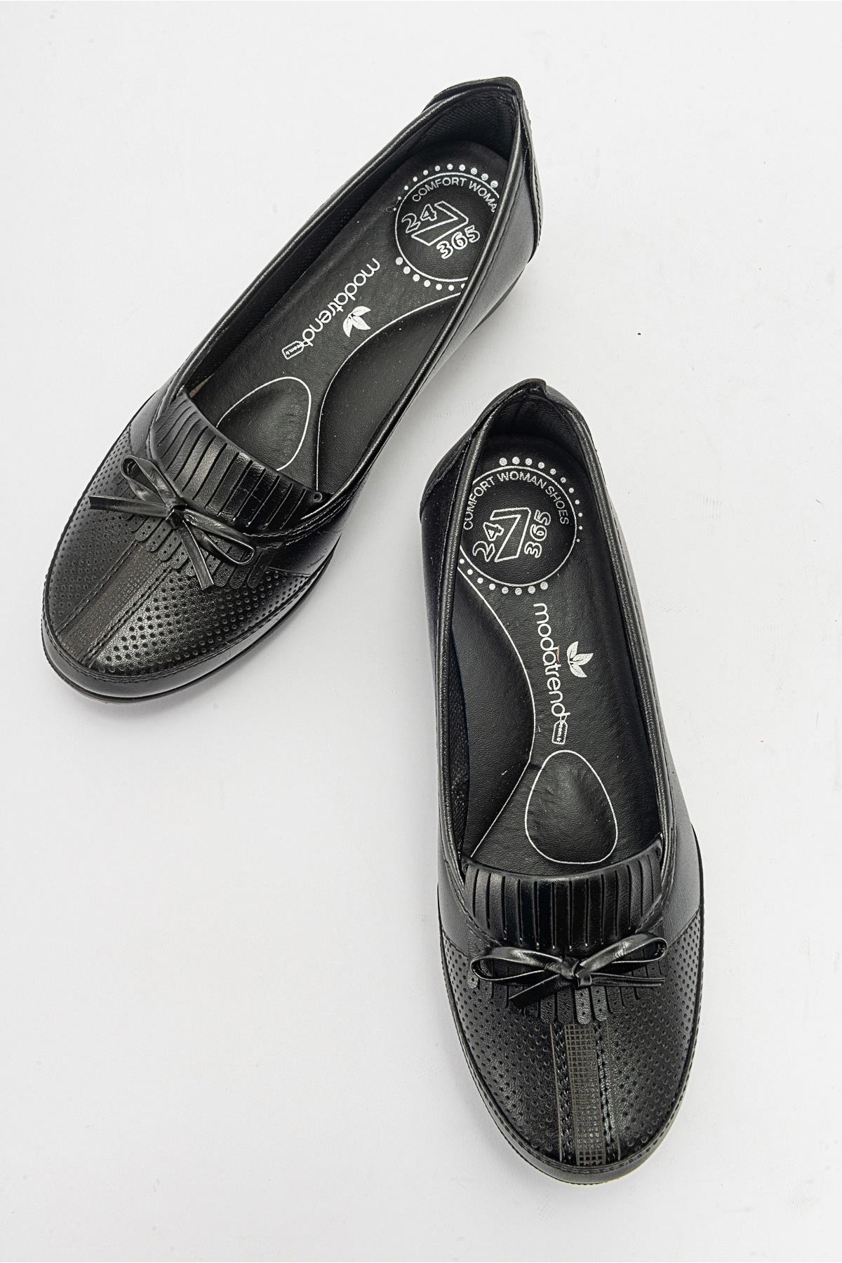 Günlük Kadın Ayakkabı SİYAH CİLT SİYAH - Görsel 6