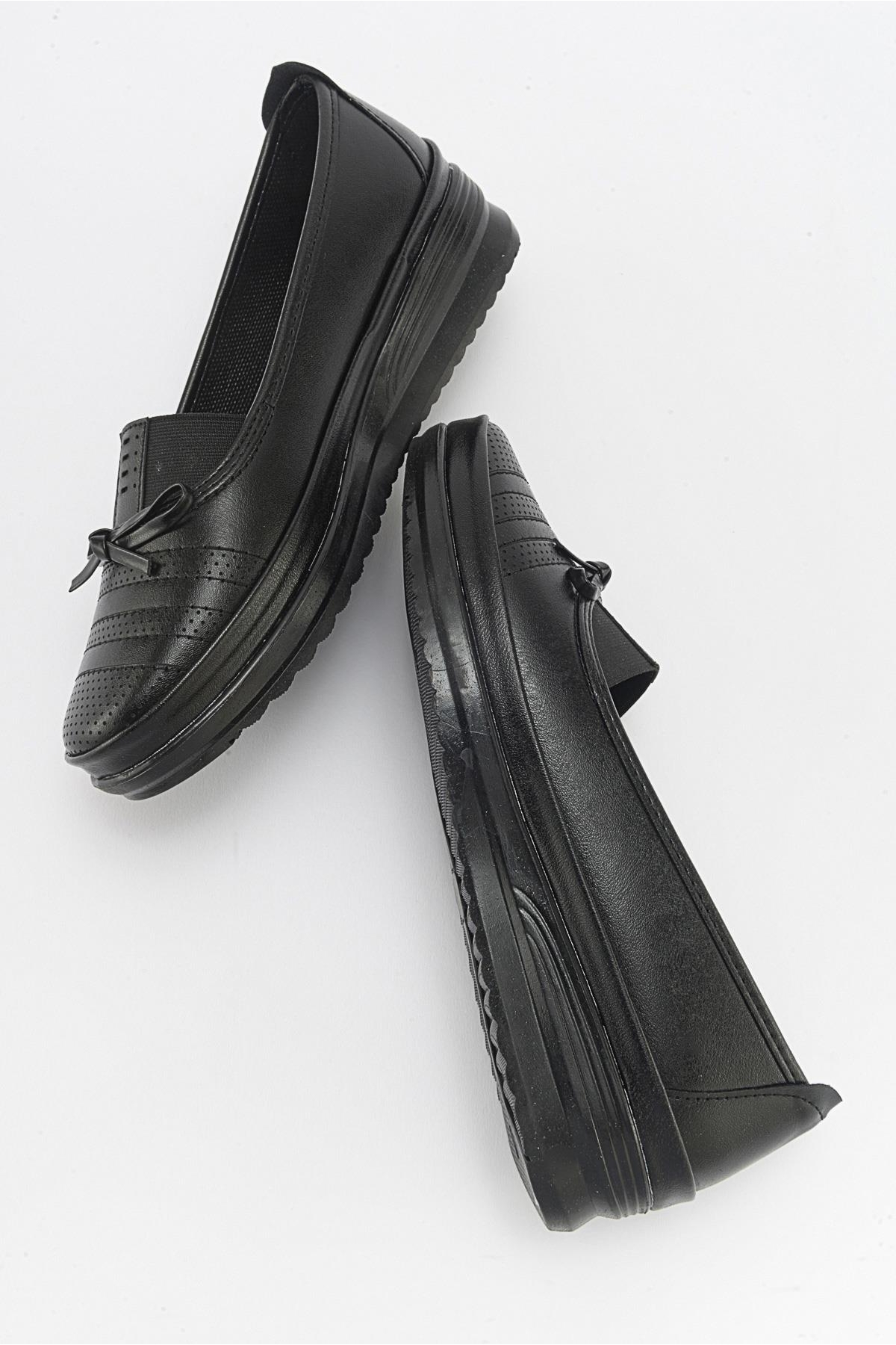 Kaydırmaz Günlük Ayakkabı SİYAH CİLT SİYAH - Görsel 7
