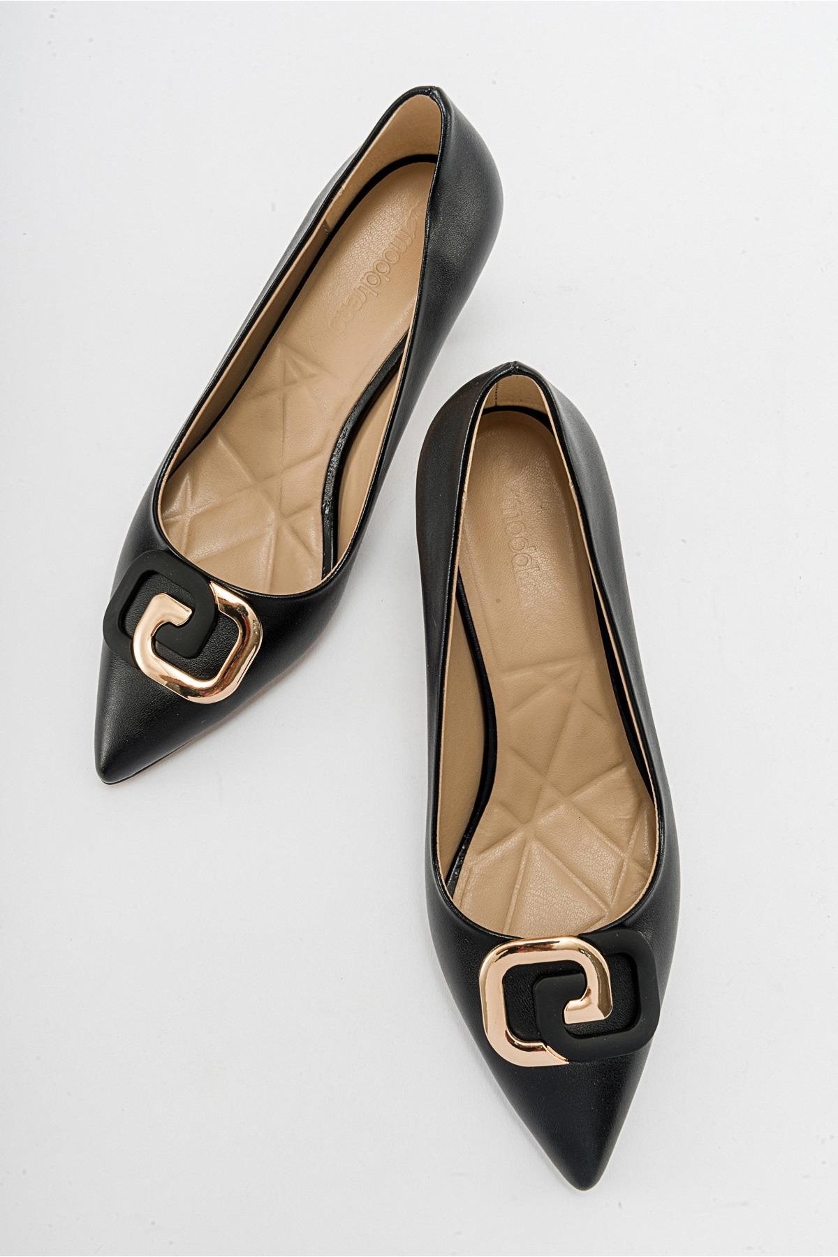 Tokalı Kadın Topuklu Ayakkabı SİYAH CİLT - Görsel 6