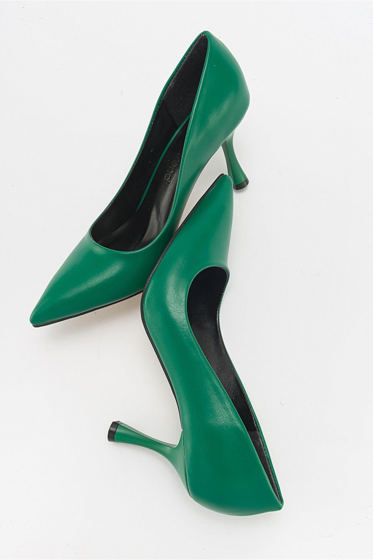 Kadın Stiletto Ayakkabı ÇİMEN YEŞİLİ CİLT - Görsel 7