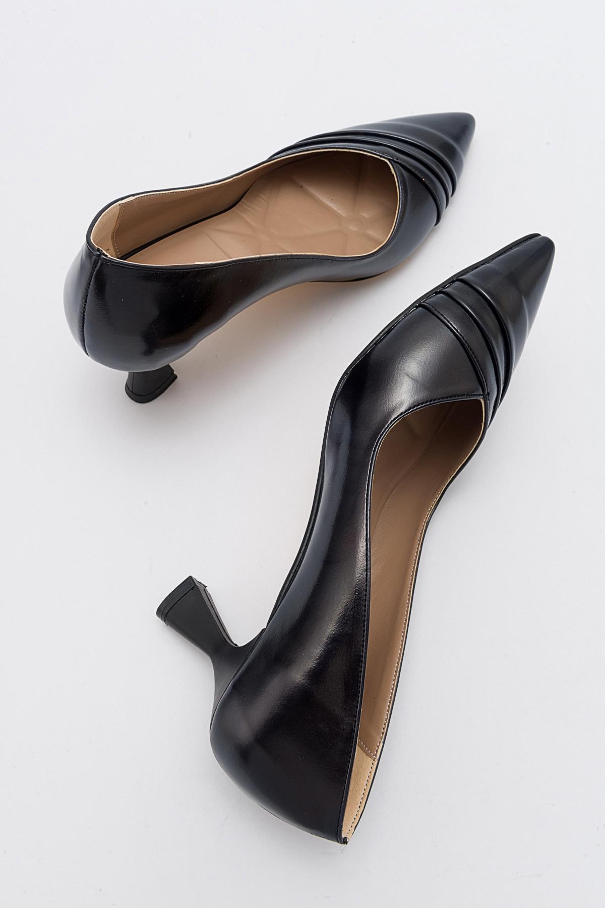 Kadın Topuklu Ayakkabı SİYAH ZRA - Görsel 7