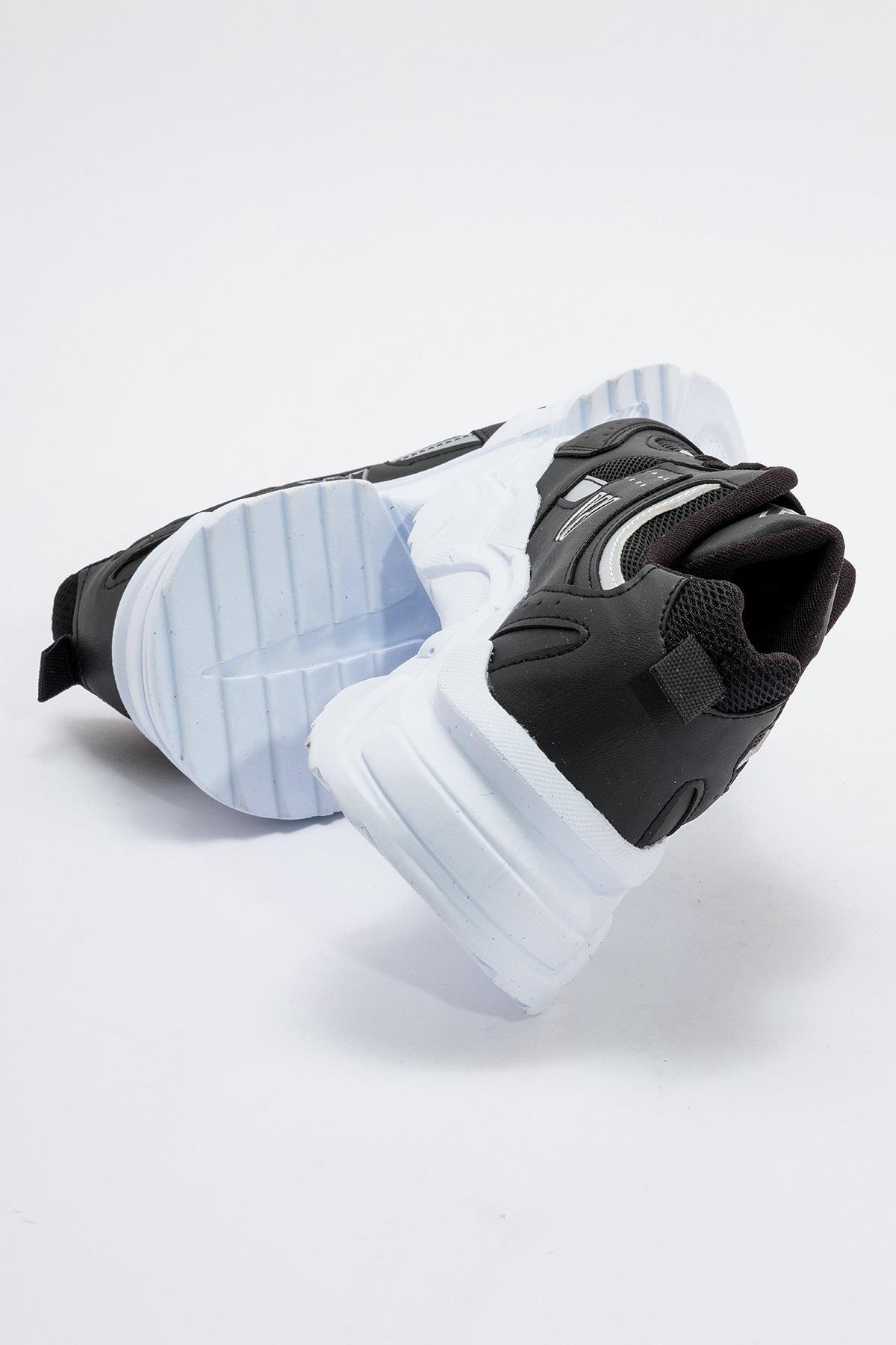 Kadın Spor Ayakkabı SİYAH BEYAZ - Görsel 4