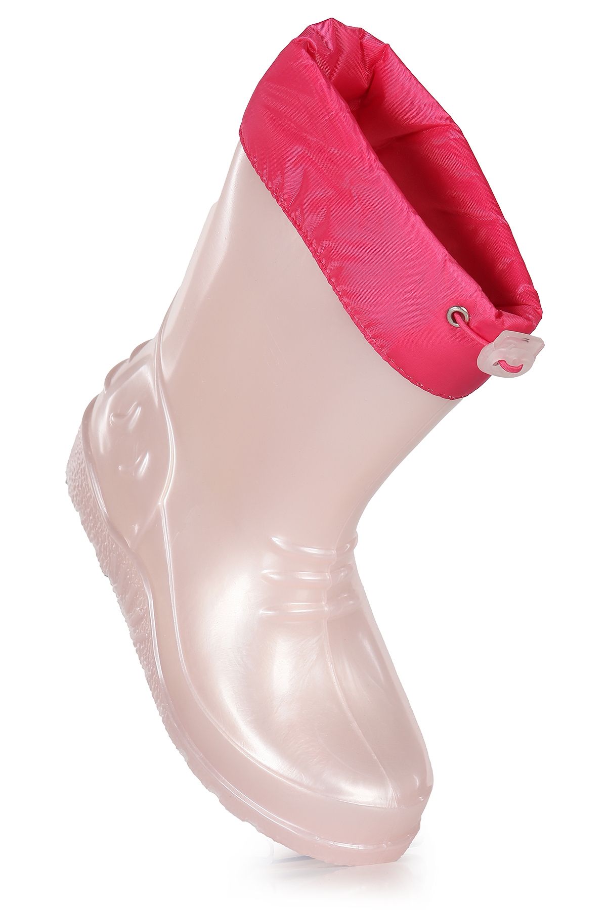 Linze Sedefli Su Geçirmez Kız Çocuk Yağmur Çizmesi Pudra - Görsel 4