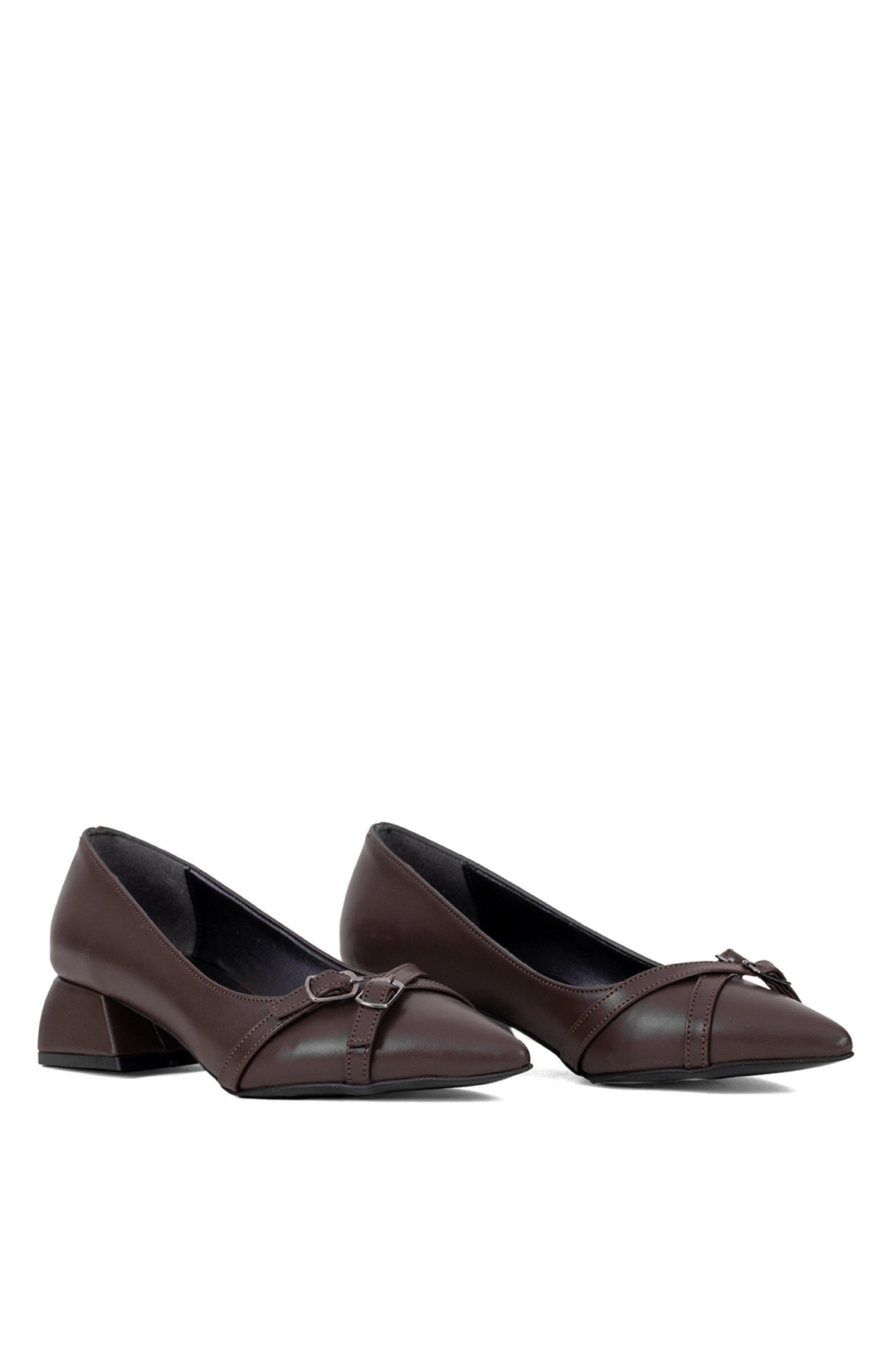 Elit Mst512C Kadın Topuklu Ayakkabı Kahverengi - Görsel 6