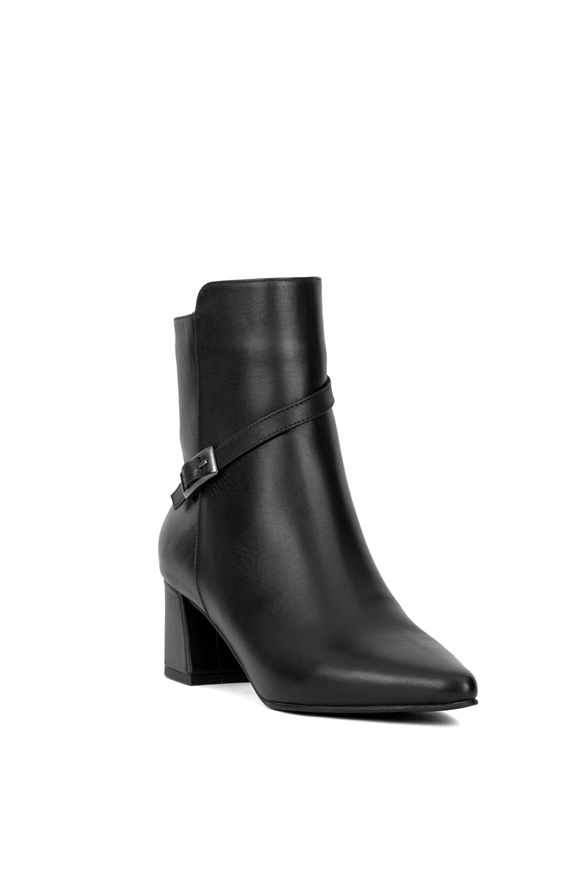 Elit VVS24146C Kadın Hakiki Deri Topuklu Bot Siyah - Görsel 3
