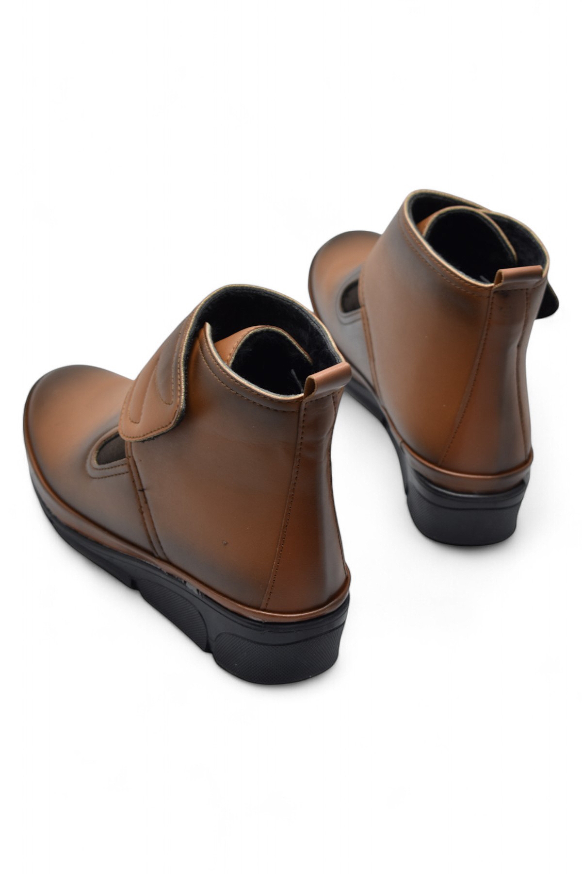 140 Ortopedik Taban Cırtlı Siyah Anne Botu Kadın Bot Postal Çizme - Görsel 5