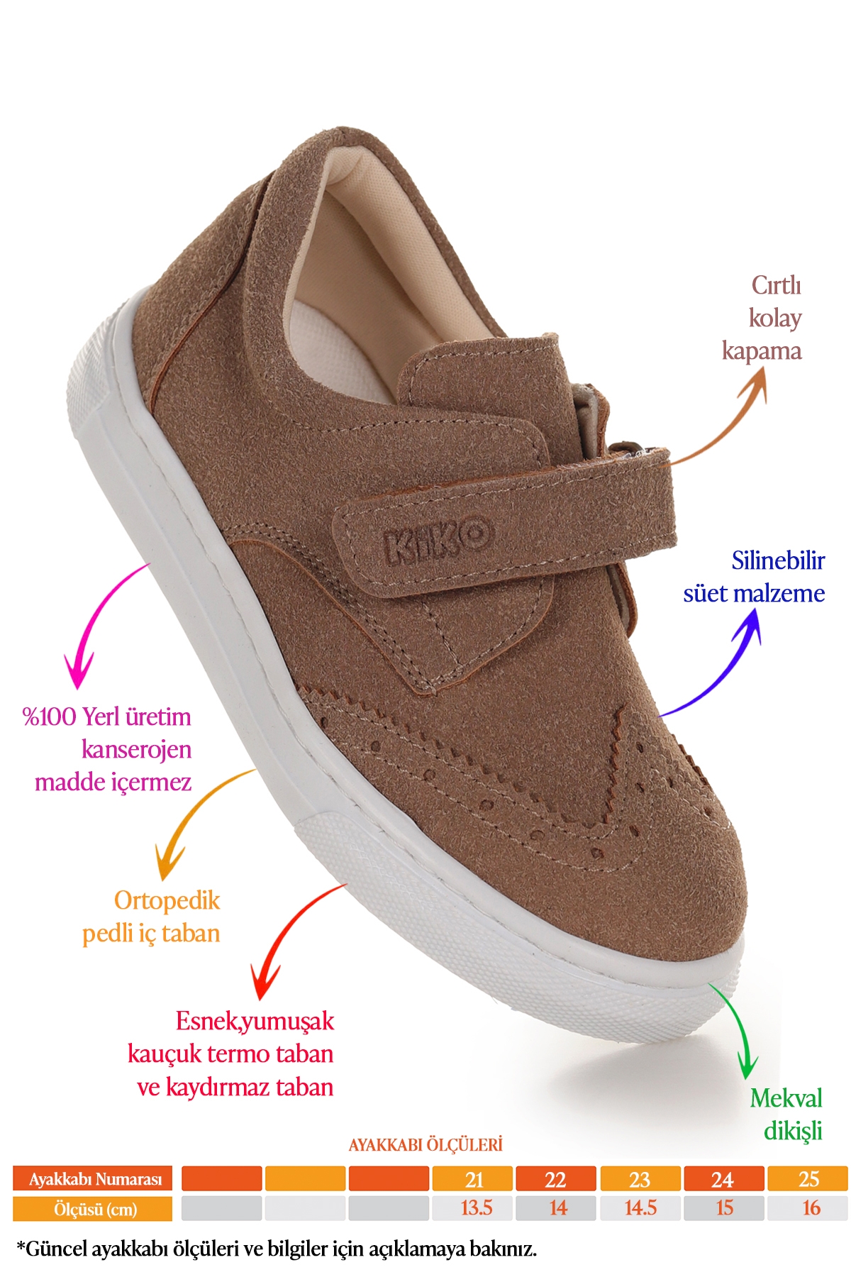 Richie Cırtlı İlk Adım Günlük Erkek Bebek Casual Ayakkabı Kum - Görsel 3