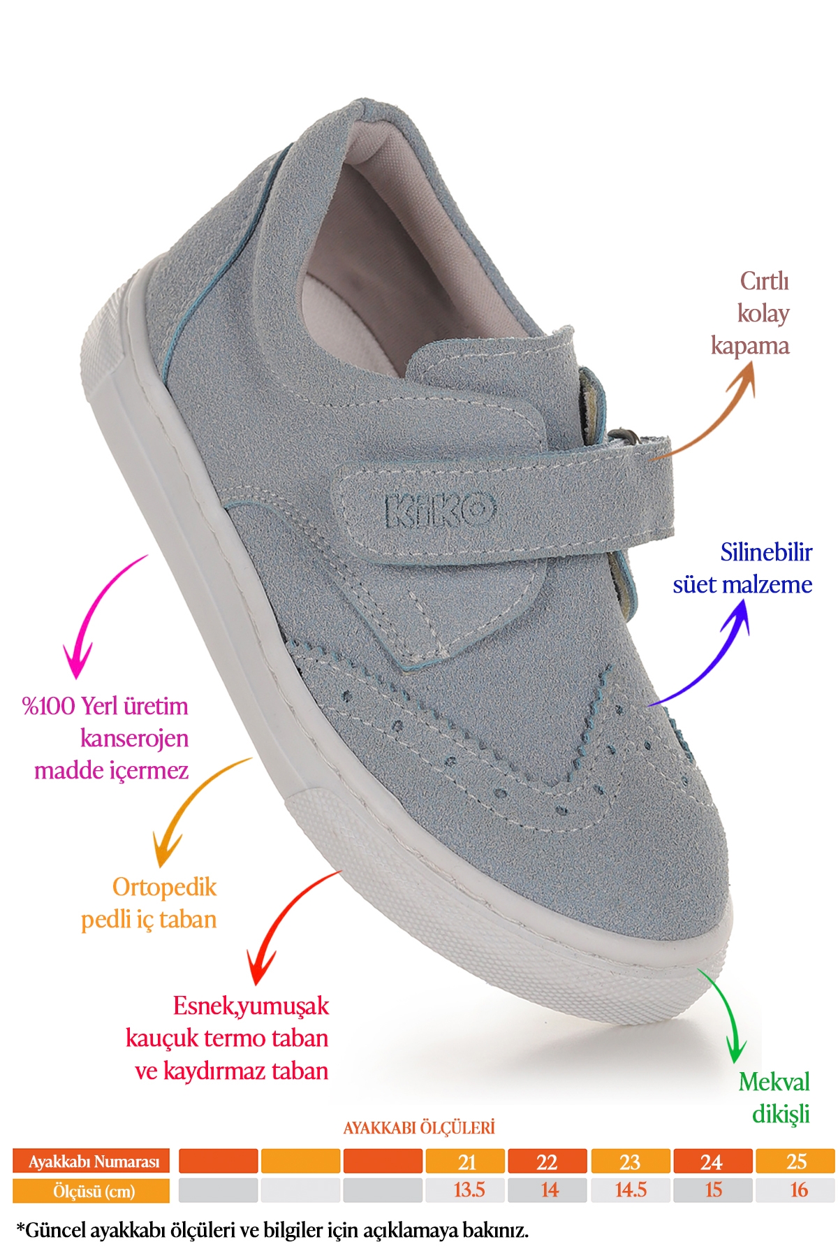 Richie Cırtlı İlk Adım Günlük Erkek Bebek Casual Ayakkabı Bebe Mavi - Görsel 3