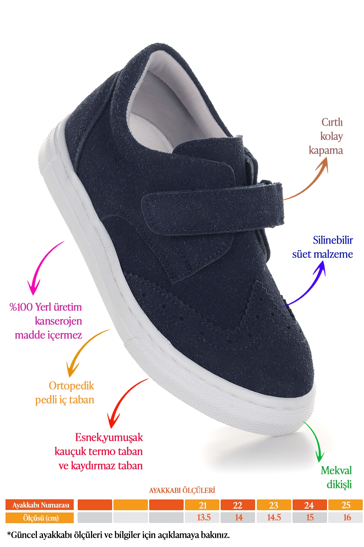 Richie Cırtlı İlk Adım Günlük Erkek Bebek Casual Ayakkabı Lacivert - Görsel 3