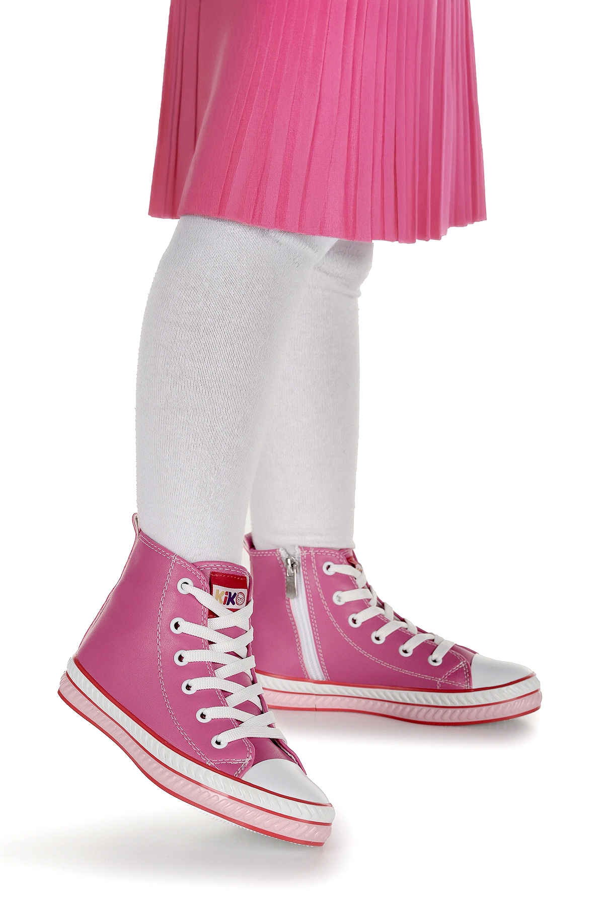 Pant Günlük Bağcıklı Fermuarlı Kız Çocuk Spor Ayakkabı Fuşya - Görsel 4