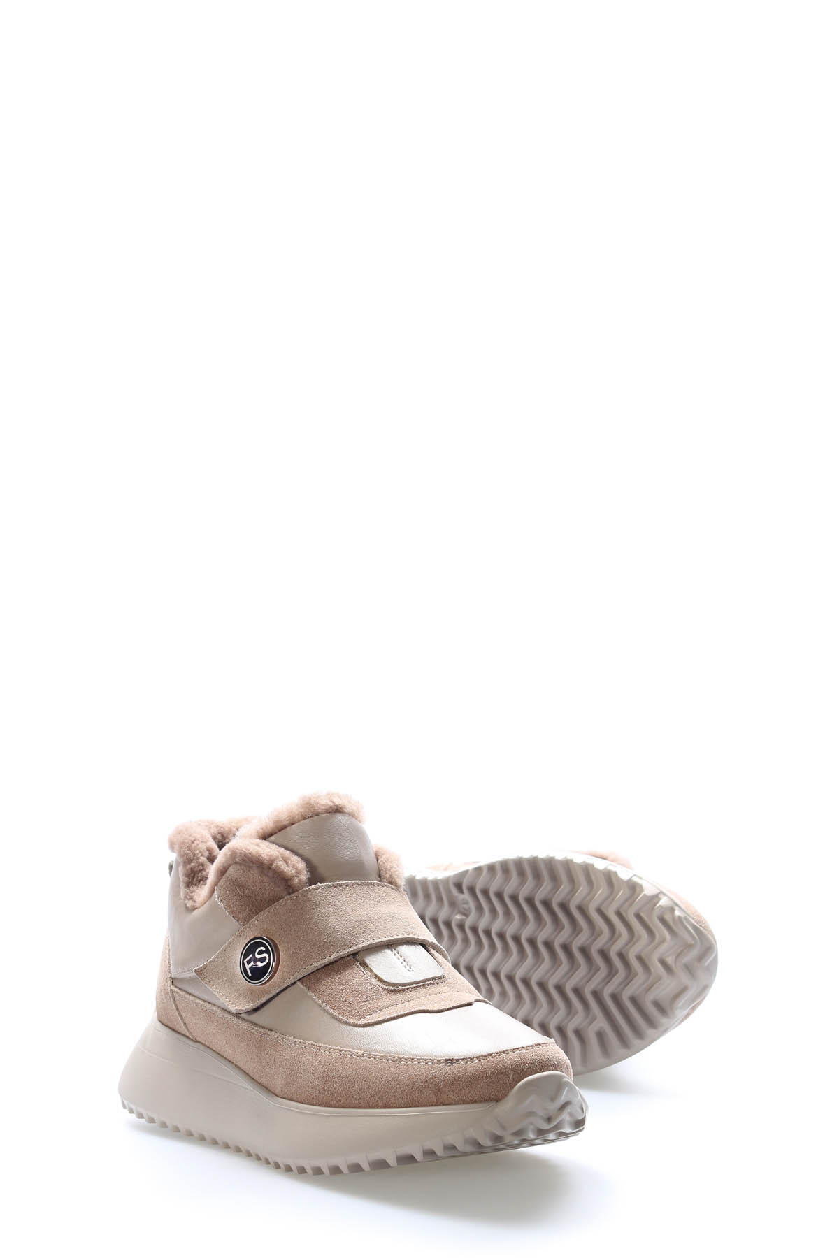 Hakiki Deri Kürklü Kadın Casual Ayakkabı 136KZA910 - Görsel 4