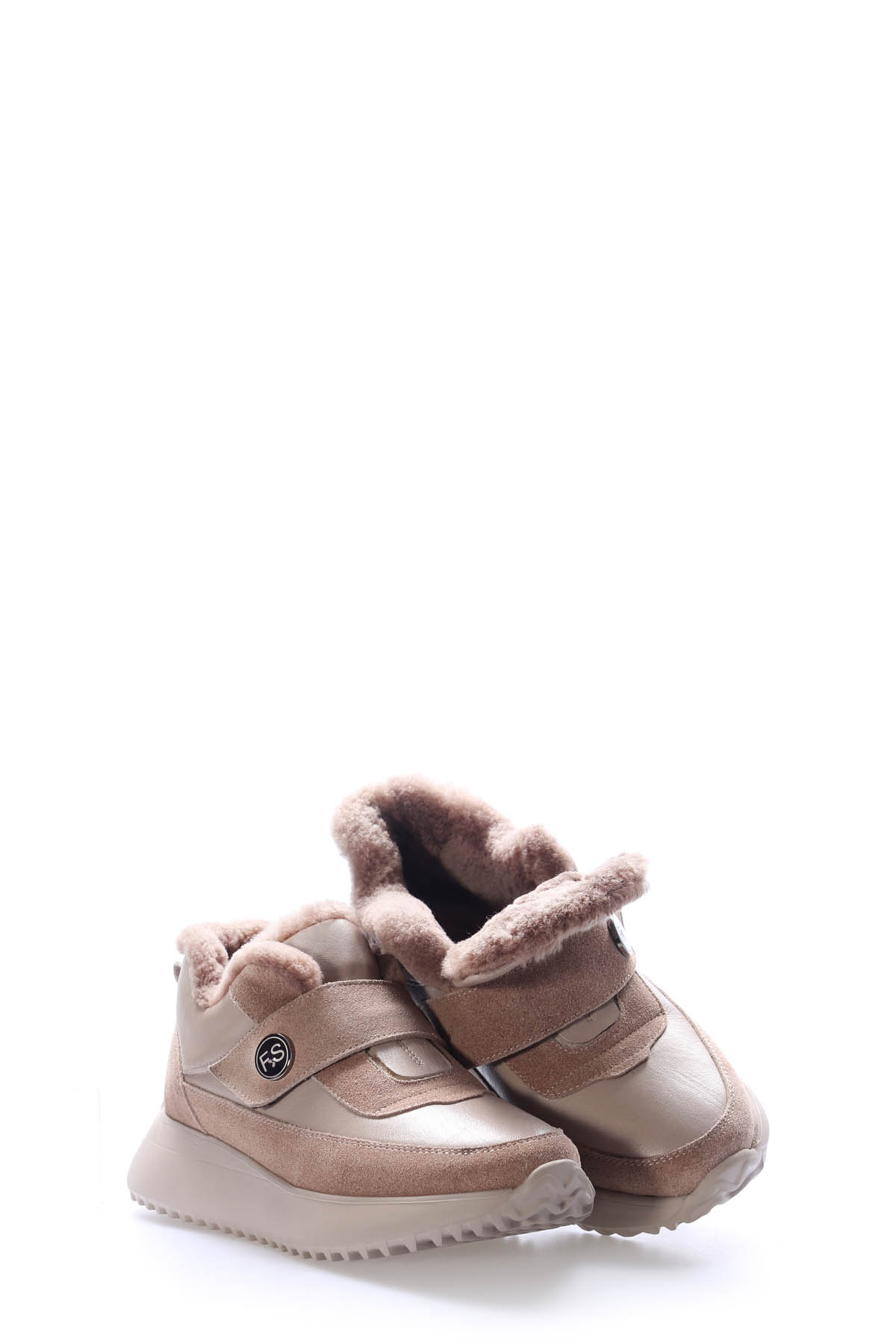 Hakiki Deri Kürklü Kadın Casual Ayakkabı 136KZA910 - Görsel 5