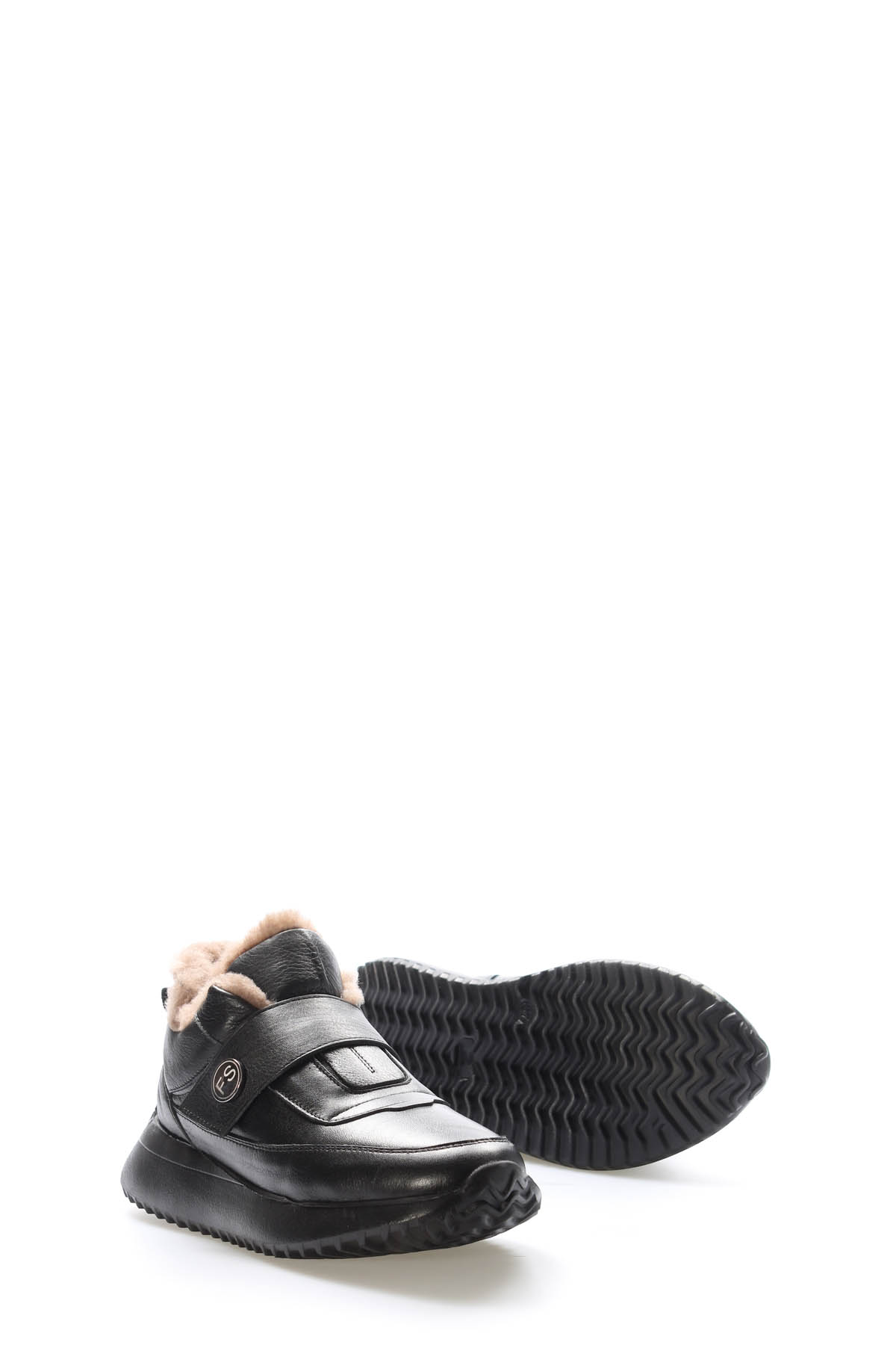 Hakiki Deri Kürklü Kadın Casual Ayakkabı 136KZA910 - Görsel 4