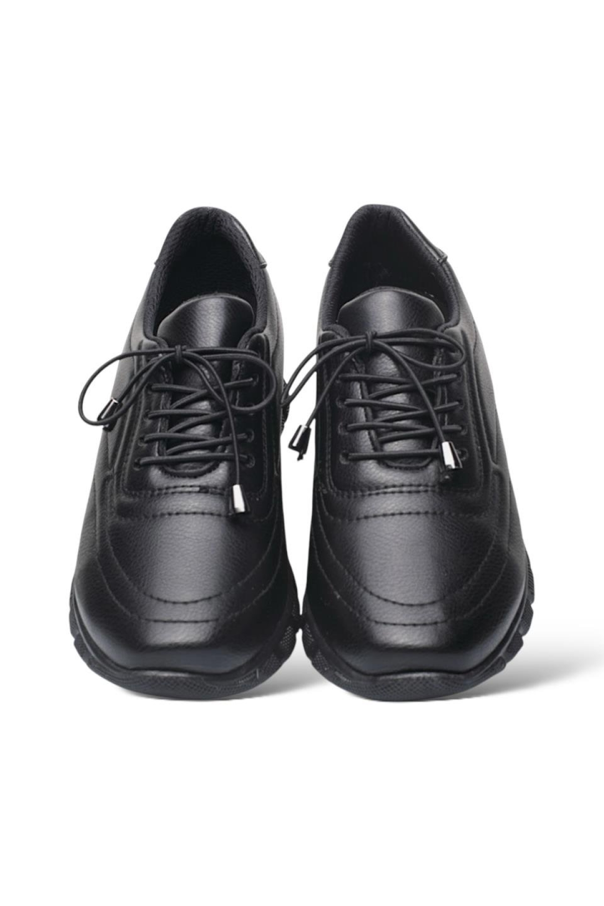 Kadın Günlük Rahat Comfort Taban Spor Sneaker Ayakkabı SİYAH - Görsel 5