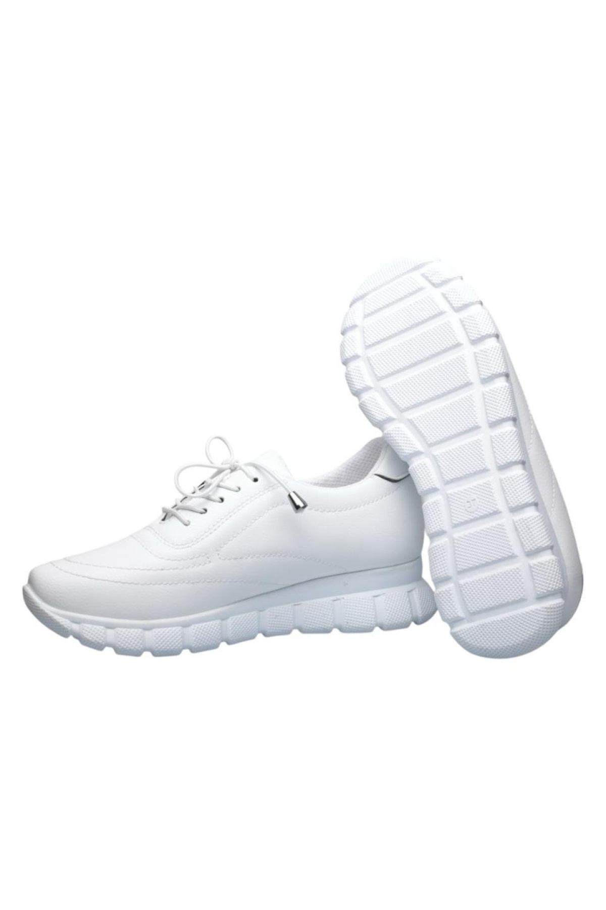 Kadın Günlük Rahat Comfort Taban Spor Sneaker Ayakkabı BEYAZ - Görsel 4