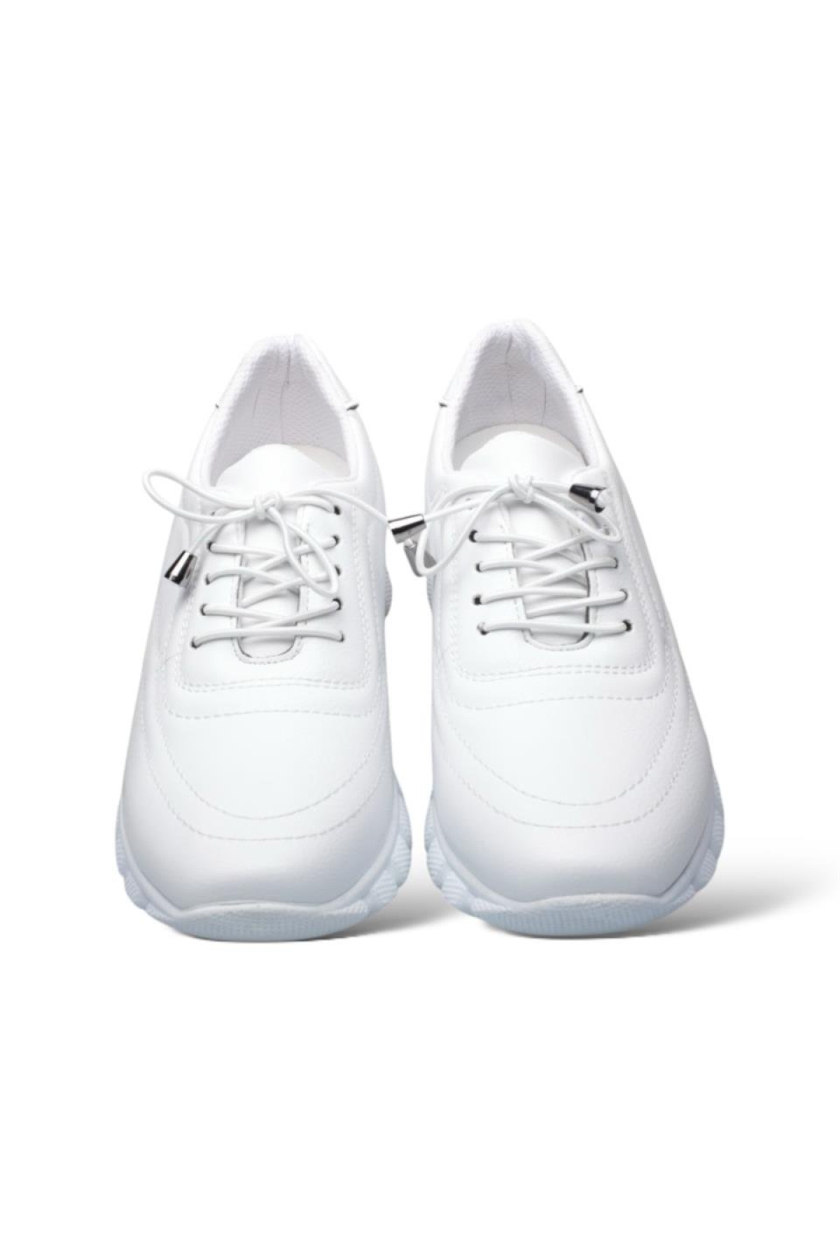 Kadın Günlük Rahat Comfort Taban Spor Sneaker Ayakkabı BEYAZ - Görsel 5