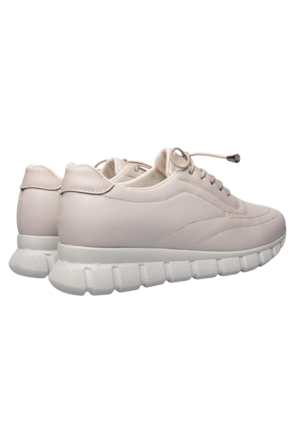 Kadın Günlük Rahat Comfort Taban Spor Sneaker Ayakkabı BEJ - Görsel 6