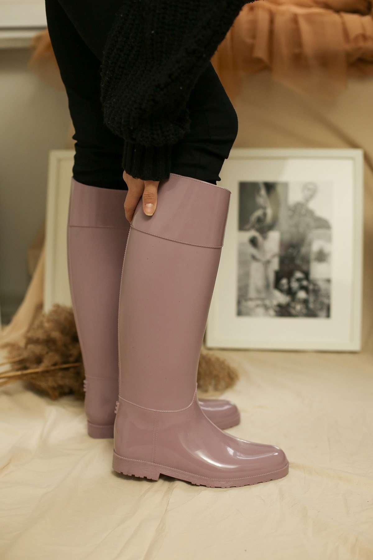 Kadın Uzun Yağmur Çizmesi SOMON - Görsel 3