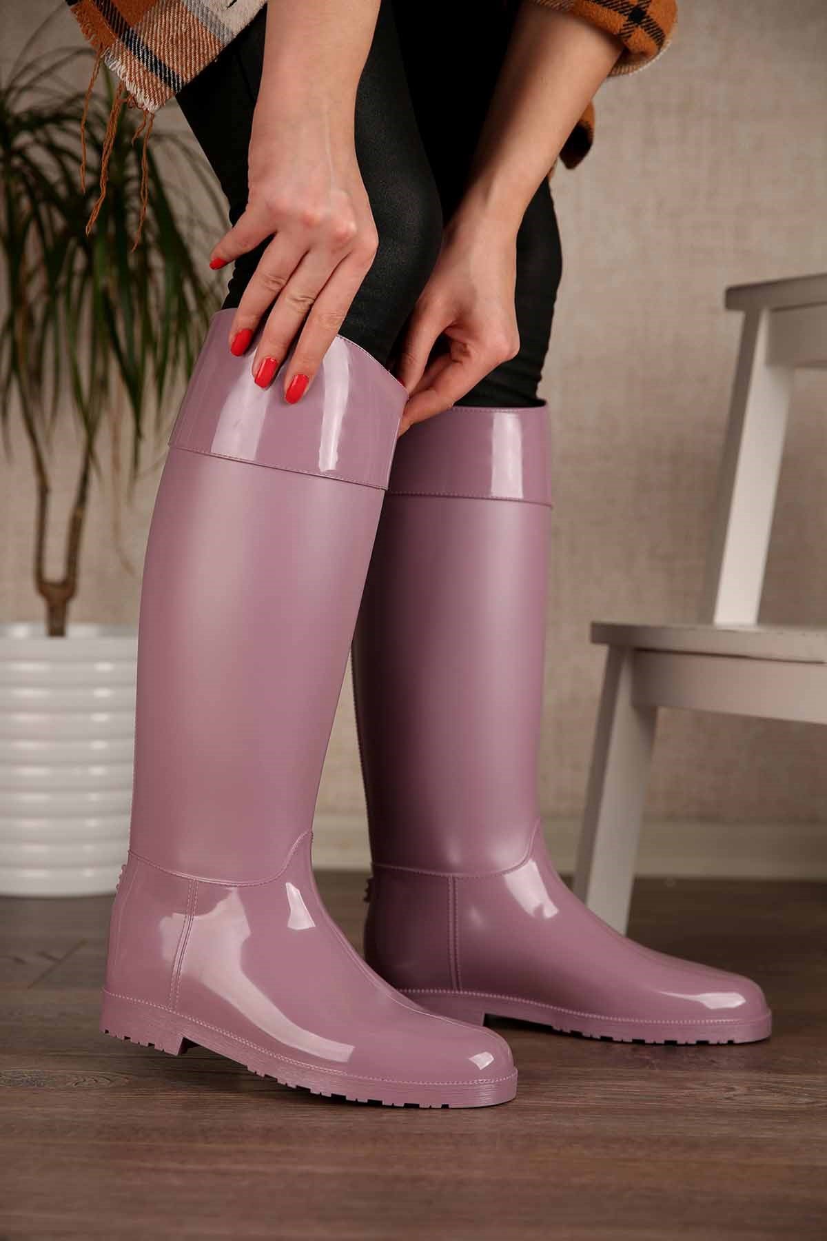 Kadın Uzun Yağmur Çizmesi SOMON - Görsel 4