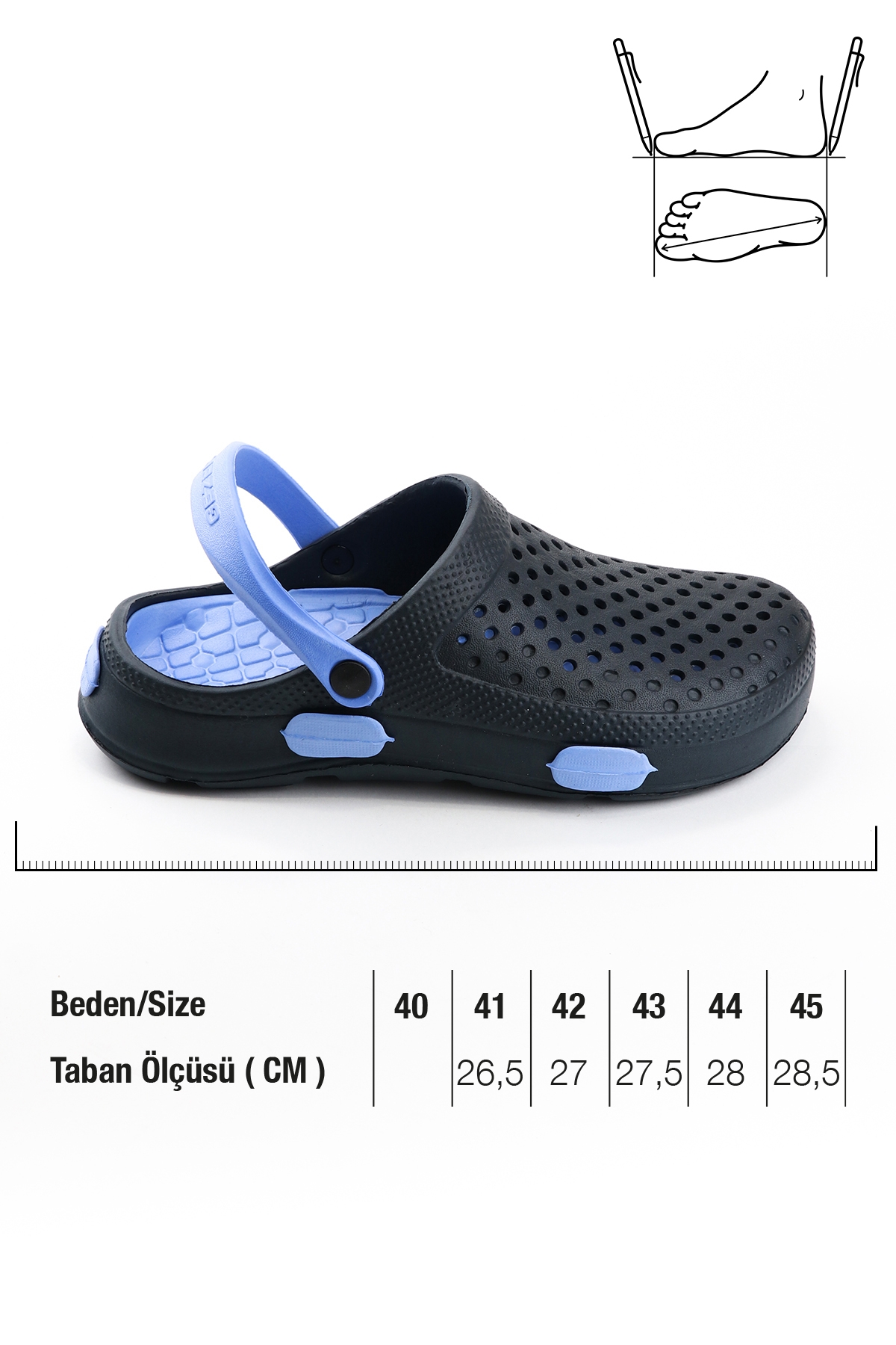 Yazlık Islak Zemine Uygun Ev Bahçe Banyo Hastane Sabo Erkek Terlik Sandalet - Görsel 3