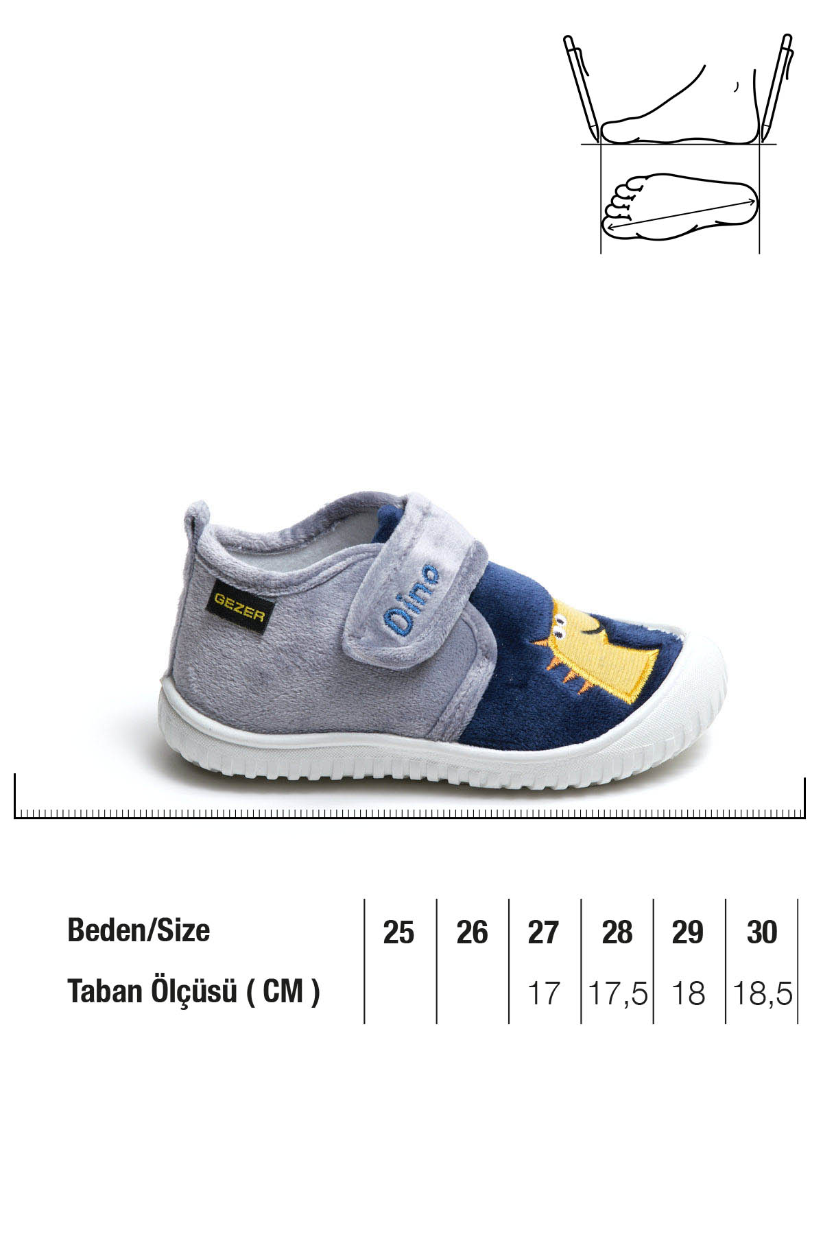 GEZER Kışlık Cırtlı Panduf Patik Erkek Ayakkabı - Görsel 3