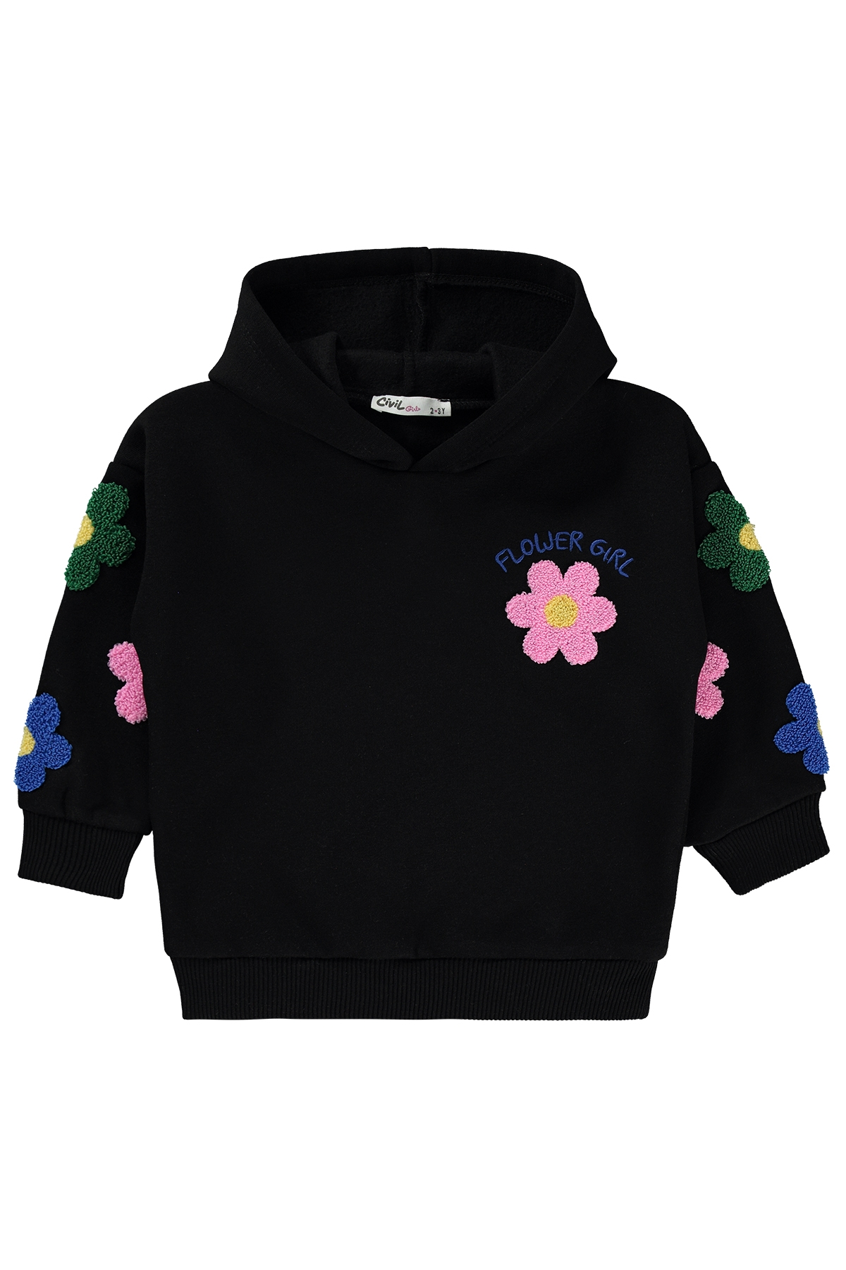 Kız Çocuk Sweatshirt 2-5 Yaş Siyah