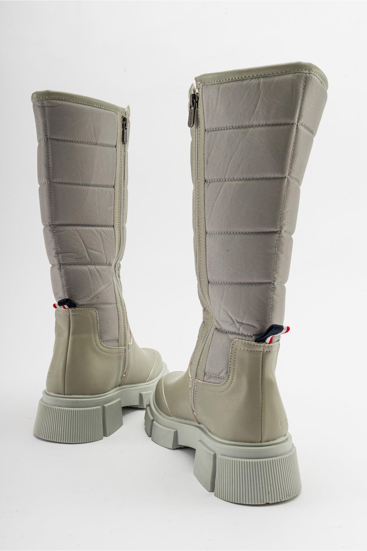 Kaydırmaz Taban Kadın Çizme YEŞİL - Görsel 5