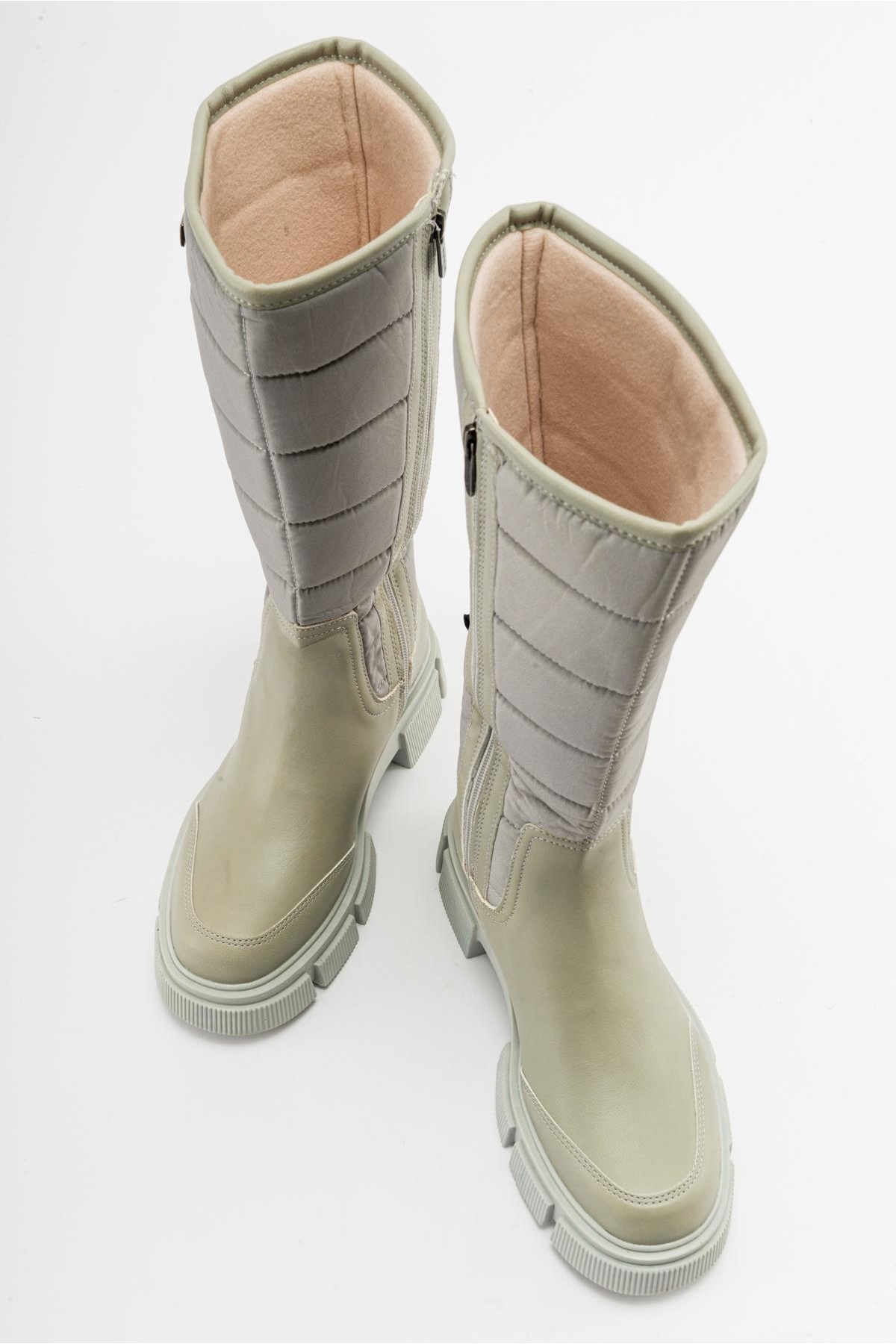 Kaydırmaz Taban Kadın Çizme YEŞİL - Görsel 6