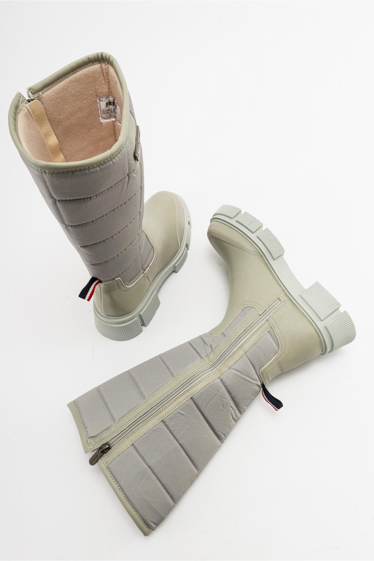 Kaydırmaz Taban Kadın Çizme YEŞİL - Görsel 7