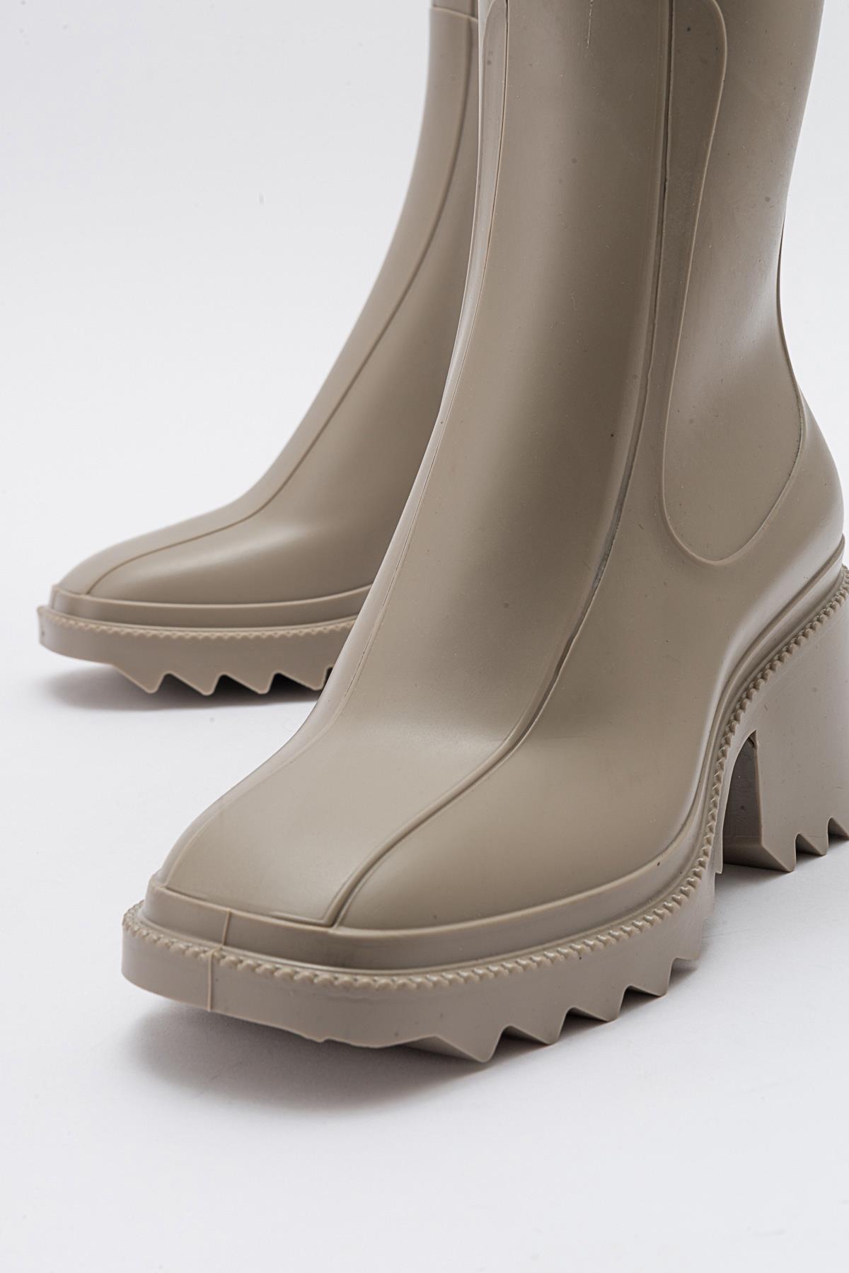 Kadın Fermuarlı Yağmur Botu VİZON - Görsel 7