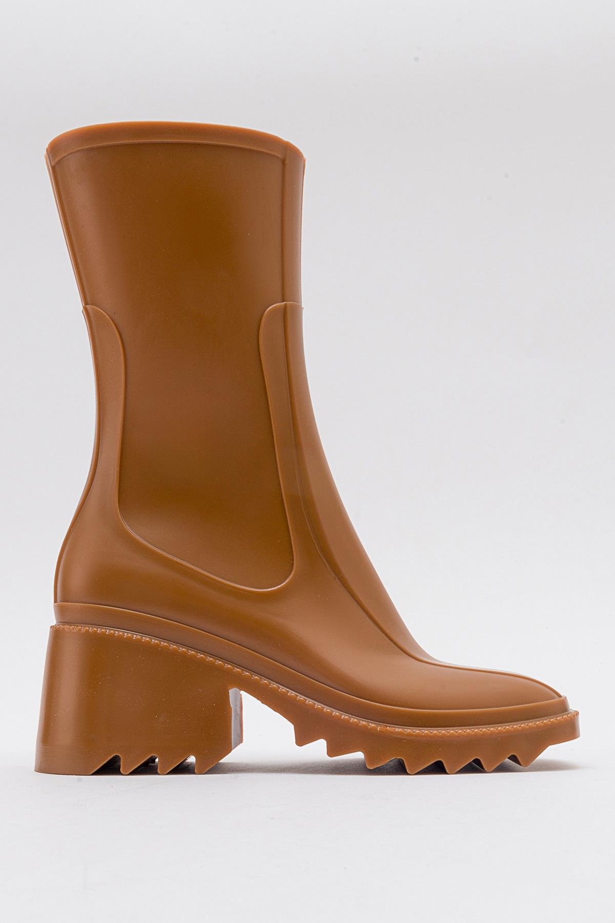 Kadın Fermuarlı Yağmur Botu TABA - Görsel 3