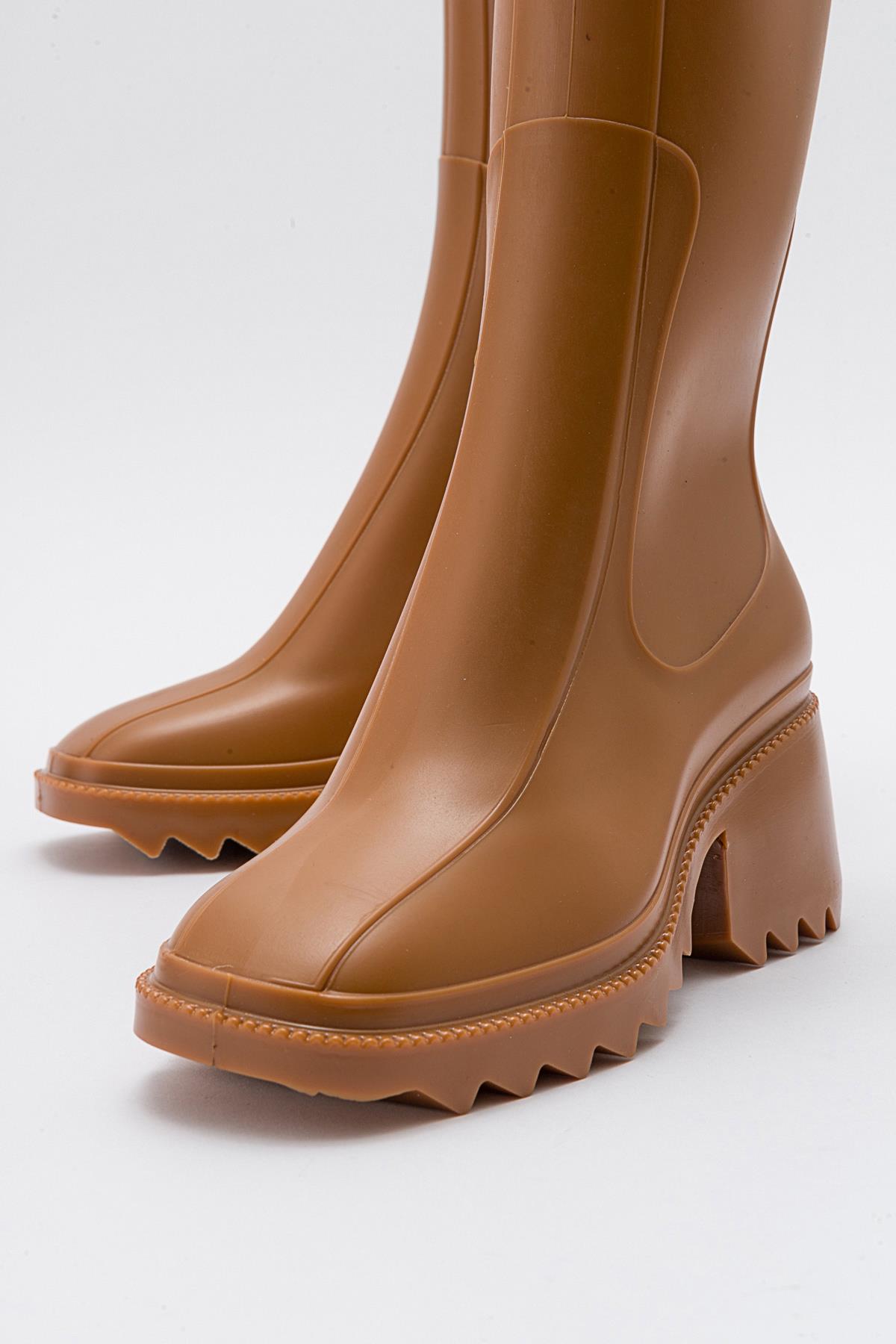 Kadın Fermuarlı Yağmur Botu TABA - Görsel 4