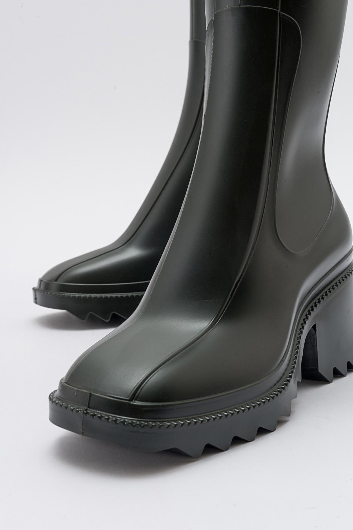 Kadın Uzun Yağmur Çizmesi HAKİ - Görsel 4