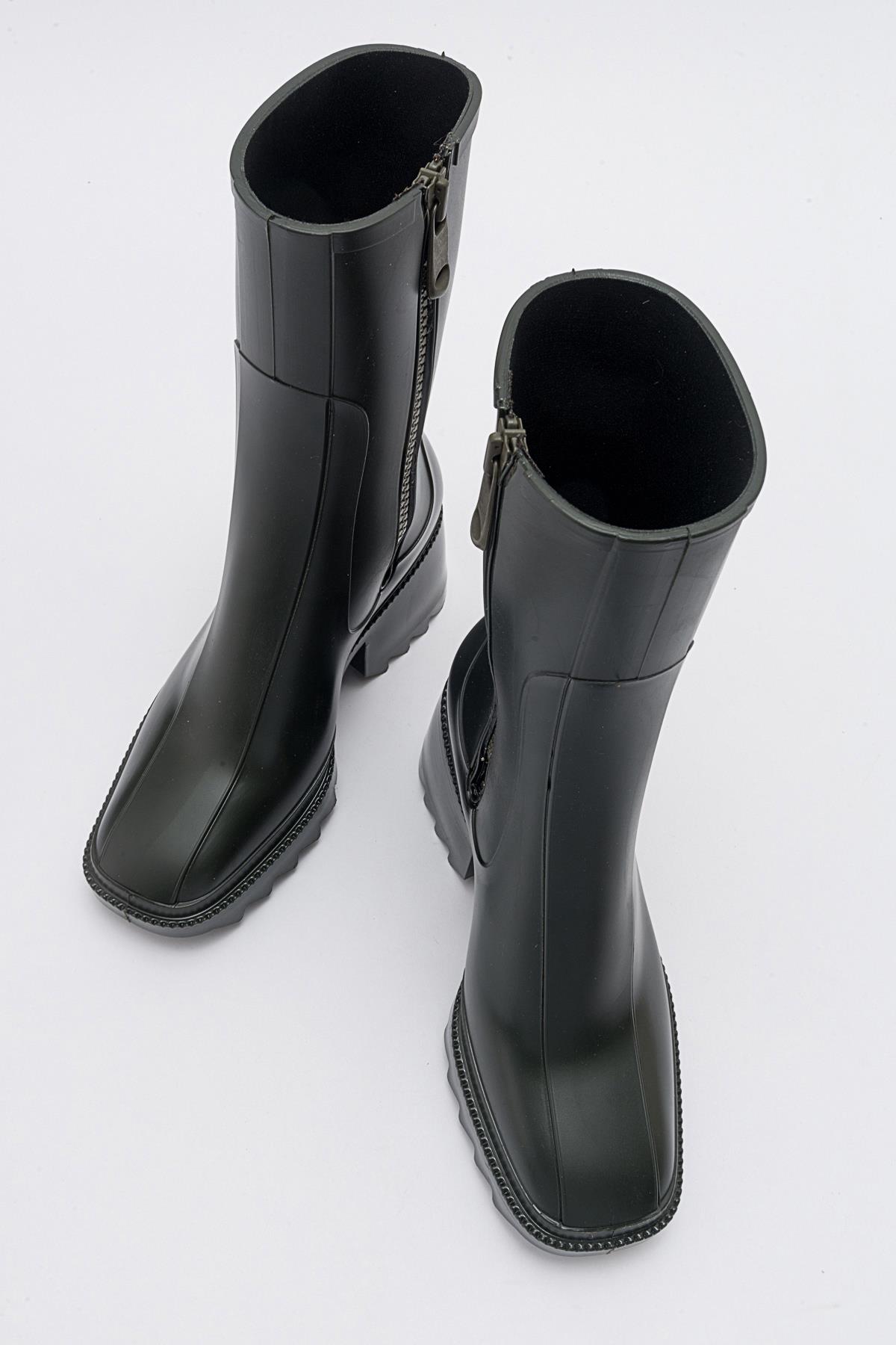 Kadın Uzun Yağmur Çizmesi HAKİ - Görsel 6