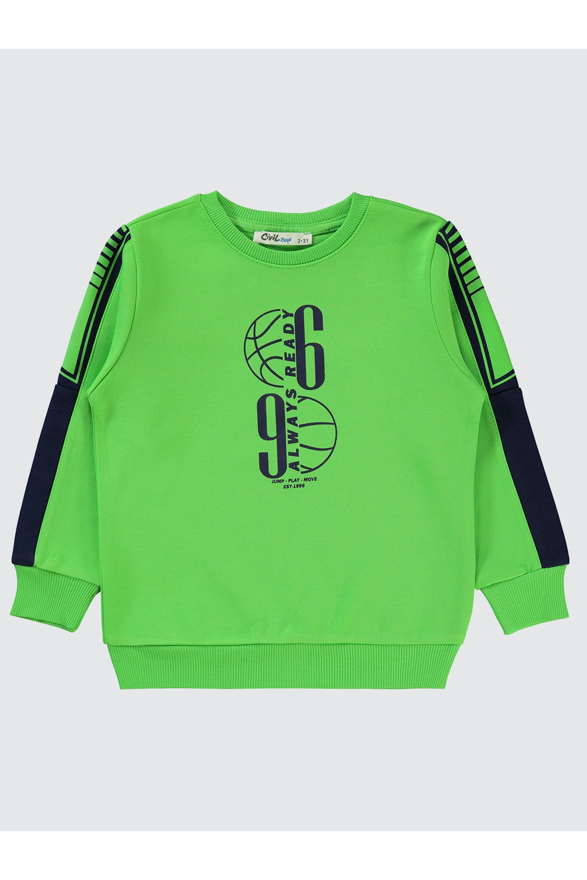 Erkek Çocuk Sweatshirt 2-5 Yaş Limon Yeşili