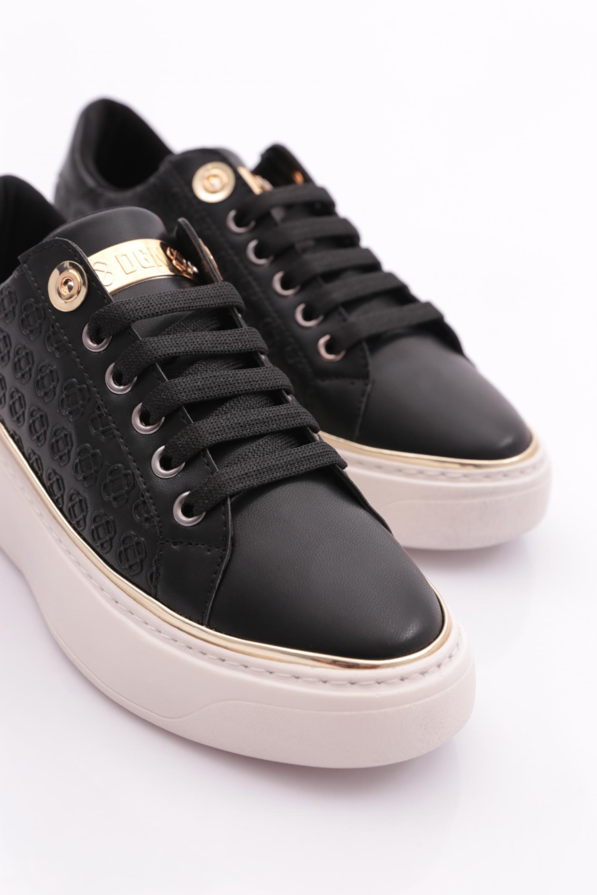 2559 Kadin Bağcikli Şerit Detayli Sneakers Ayakkabi - Görsel 5