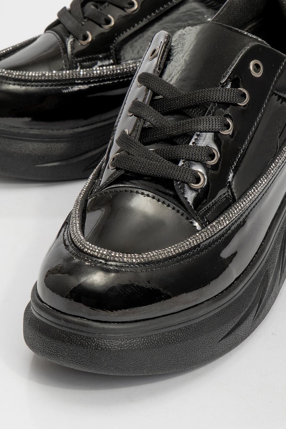 Kadın Bağcıklı Günlük Ayakkabı SİYAH - Görsel 4