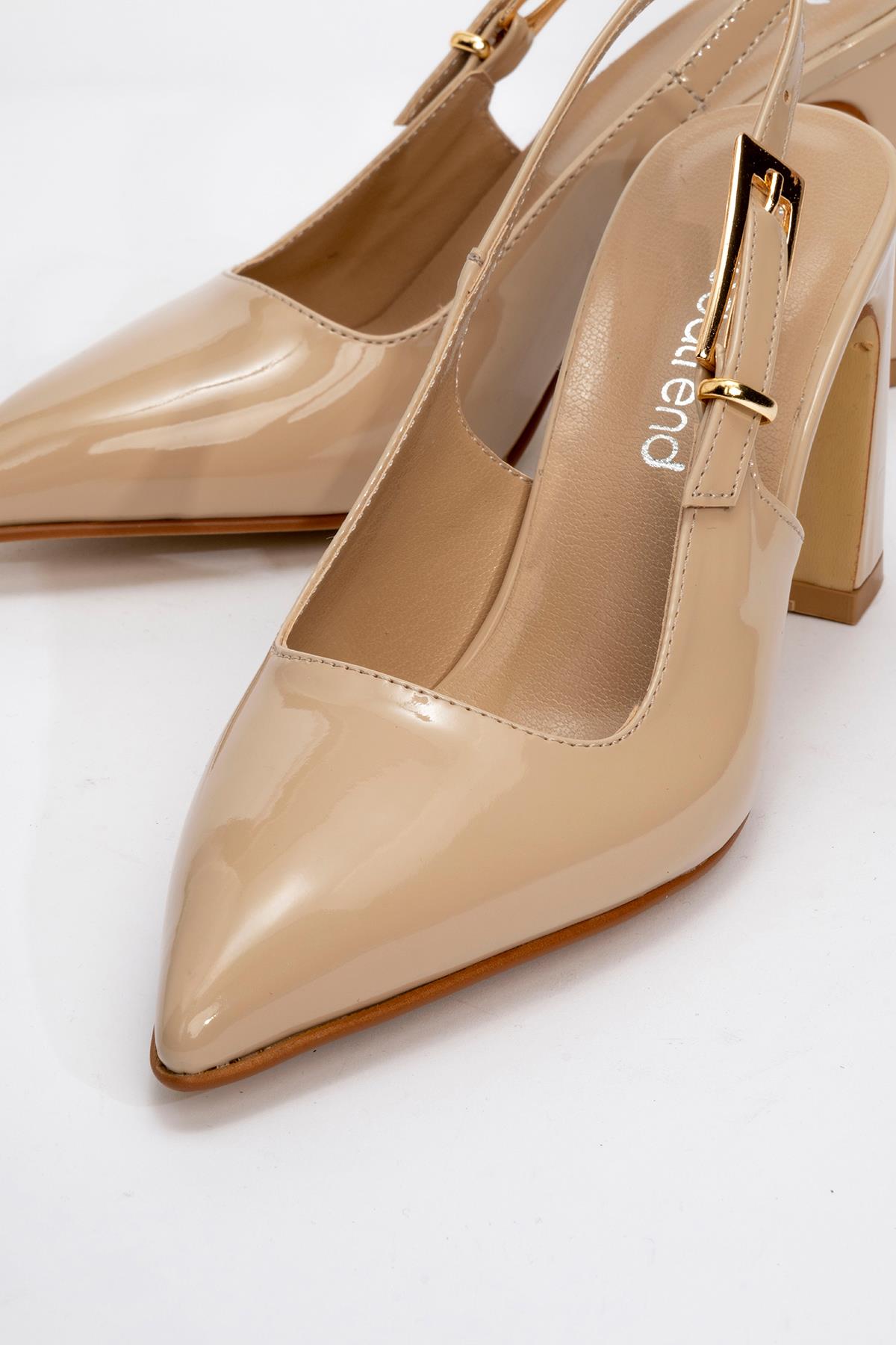 Kadın Tokalı Topuklu Ayakkabı TEN RUGAN - Görsel 4