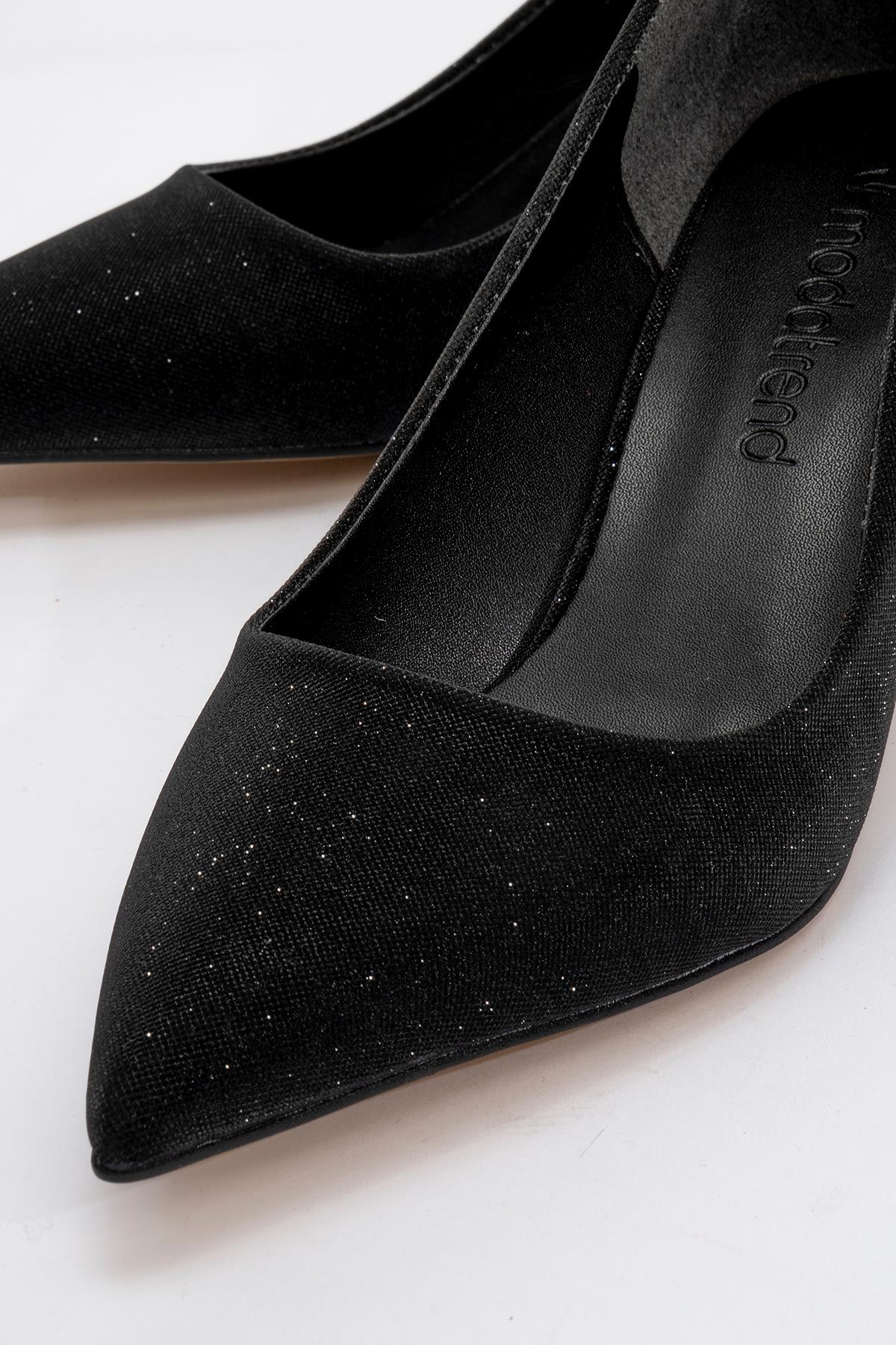 Kadın Sivri Burunlu Stiletto SİYAH SİM - Görsel 4