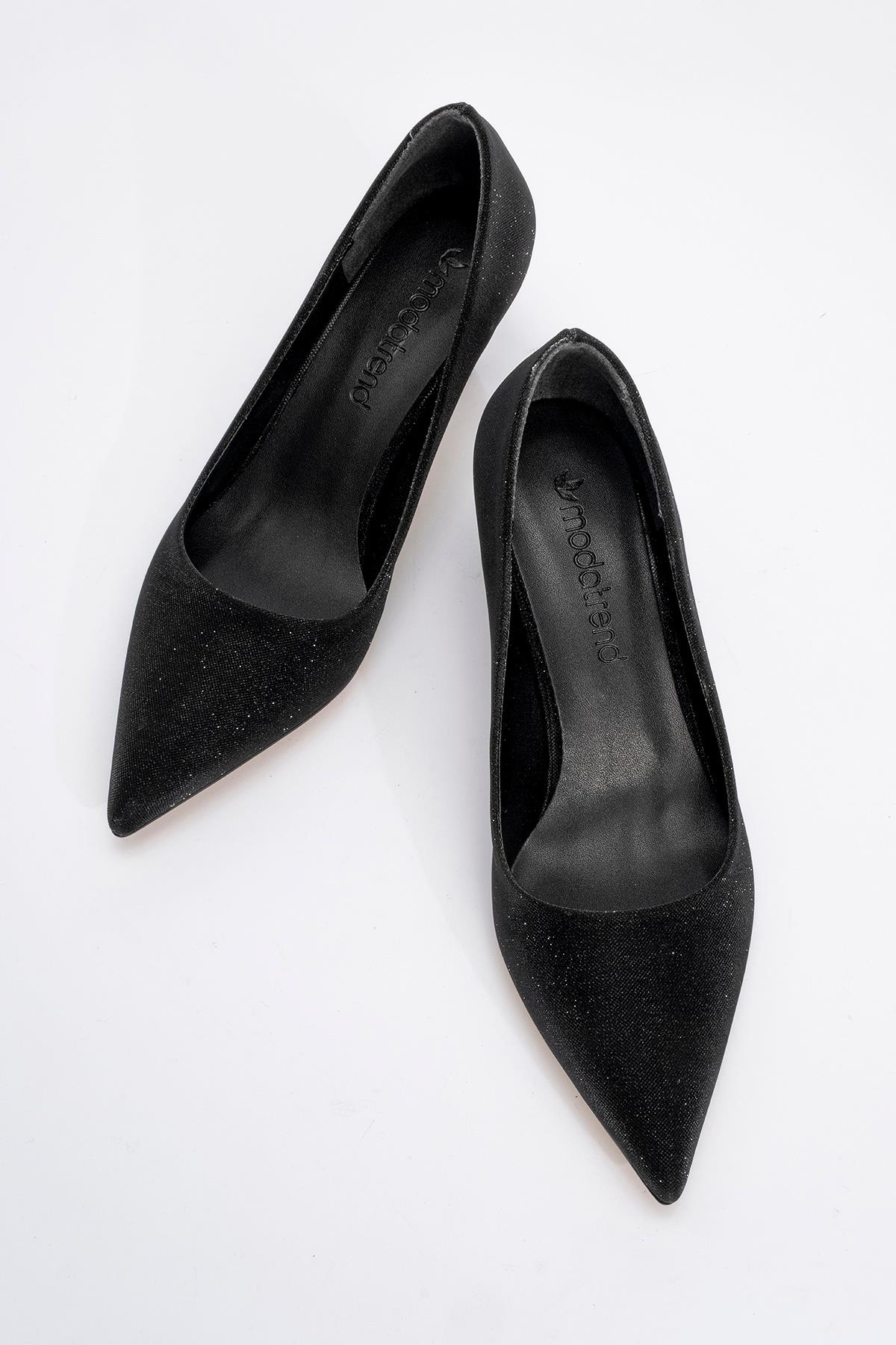 Kadın Sivri Burunlu Stiletto SİYAH SİM - Görsel 6