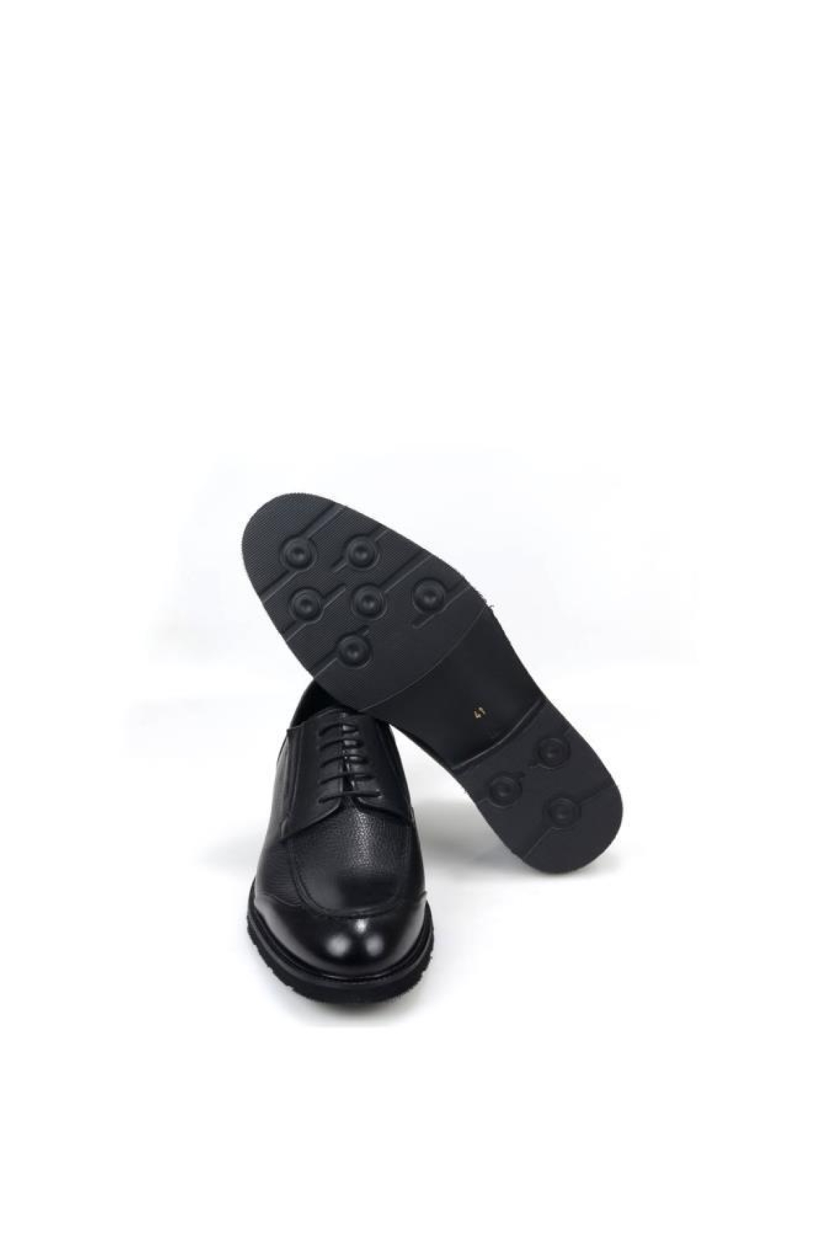 3512 Hakiki Deri Bağcıklı Erkek Günlük Klasik Ayakkabı - Görsel 7